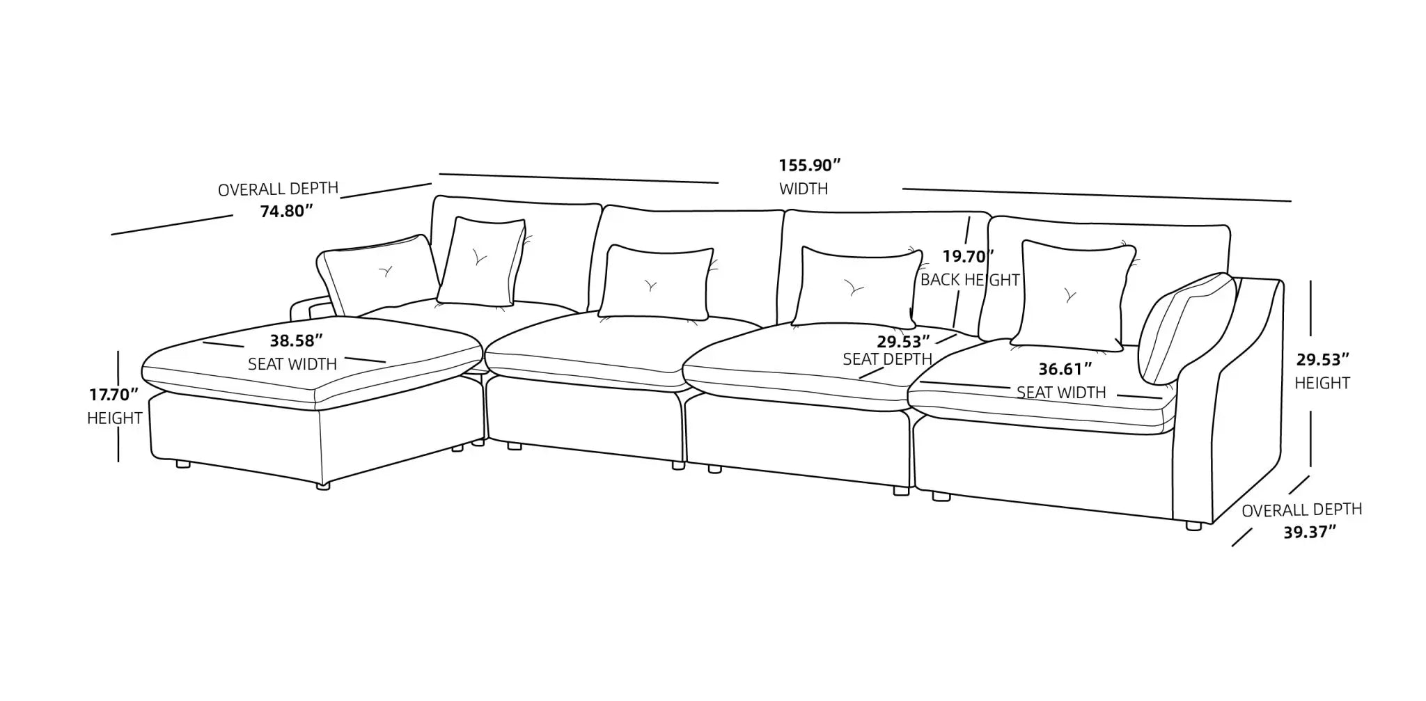 Sky Cloud Sectional Sofa