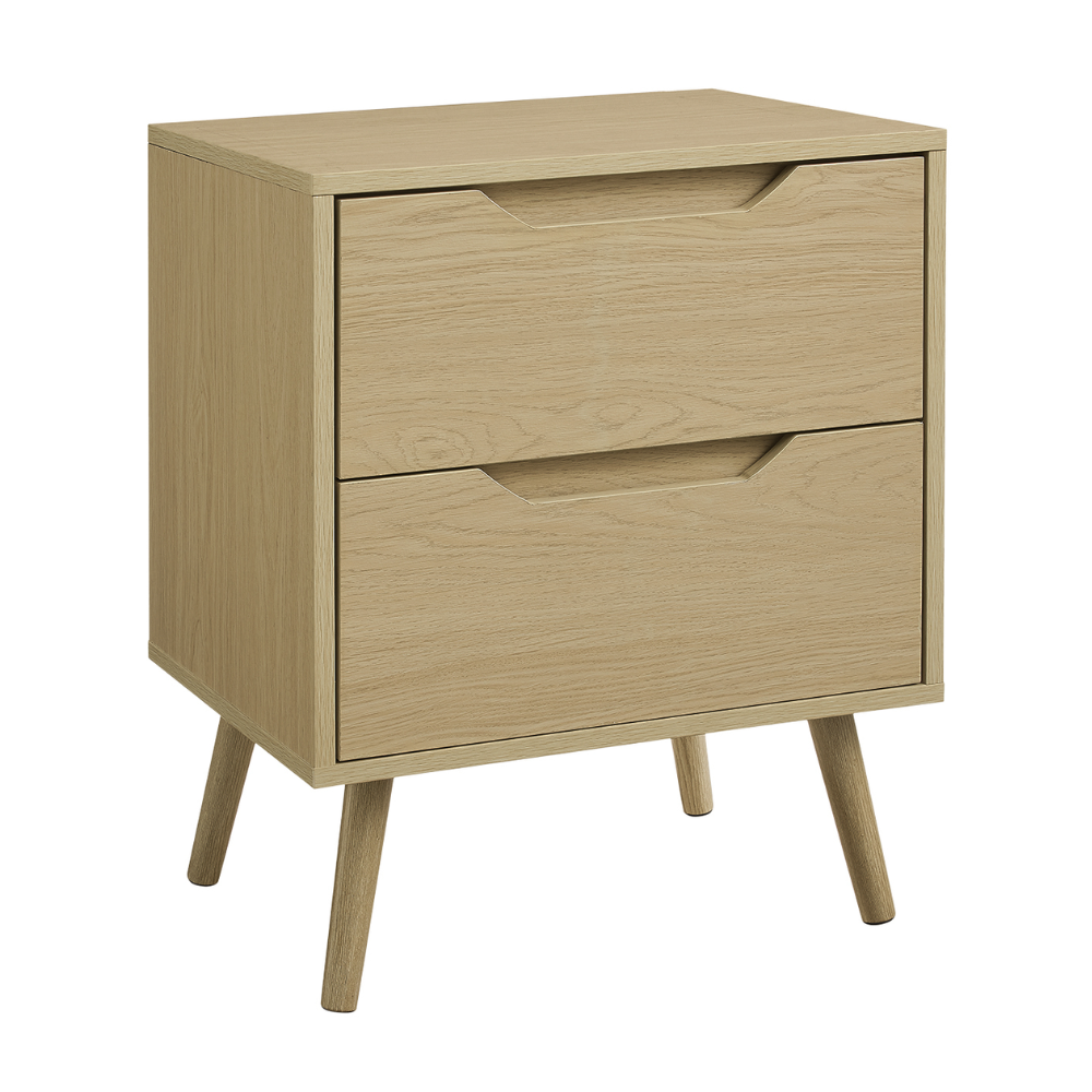 TABLE D'APPOINT - 24"H / TABLE D'APPOINT BLANCHE AVEC 2 TIROIRS