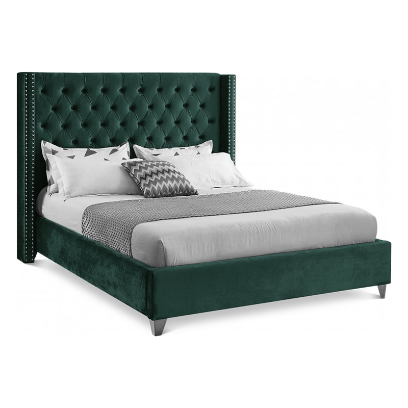 IF-5894 Green Queen Bed