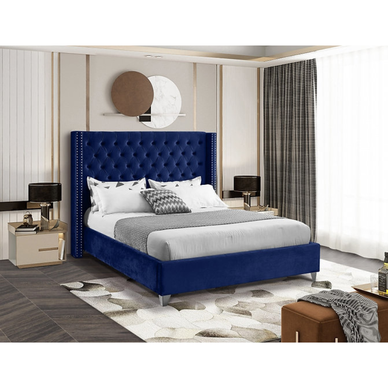 IF-5891 Wing Bed with Deep Button Tufting