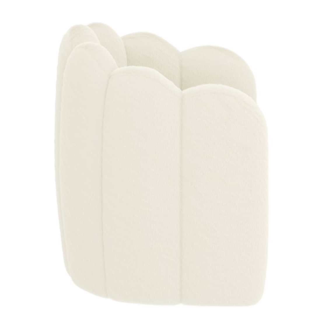 Fauteuil d'appoint Pandora en ivoire