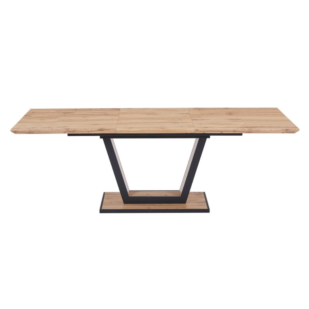 Forna Dining Table W/extension In Natural And Black