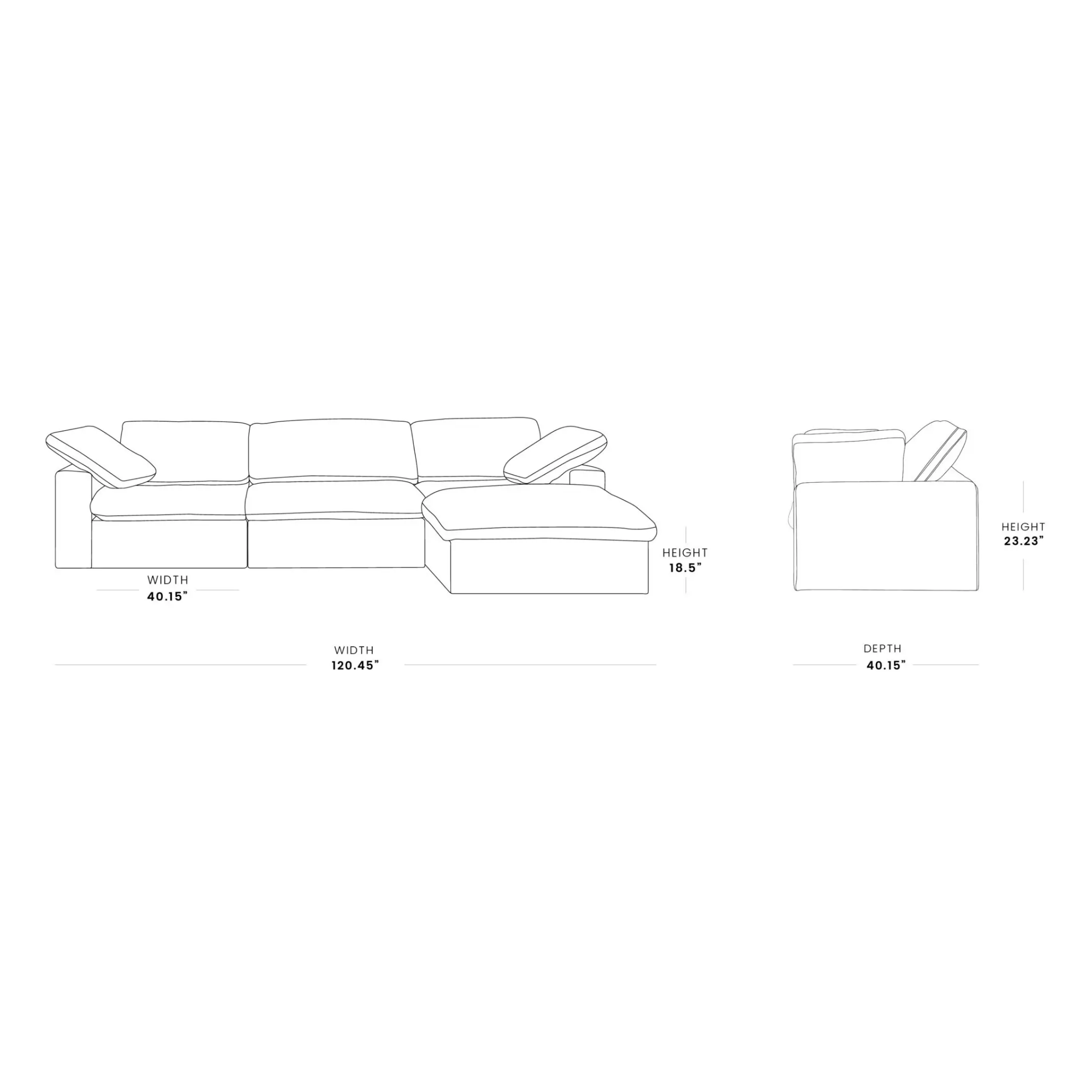 Zen Sky Cloud Sectional Sofa