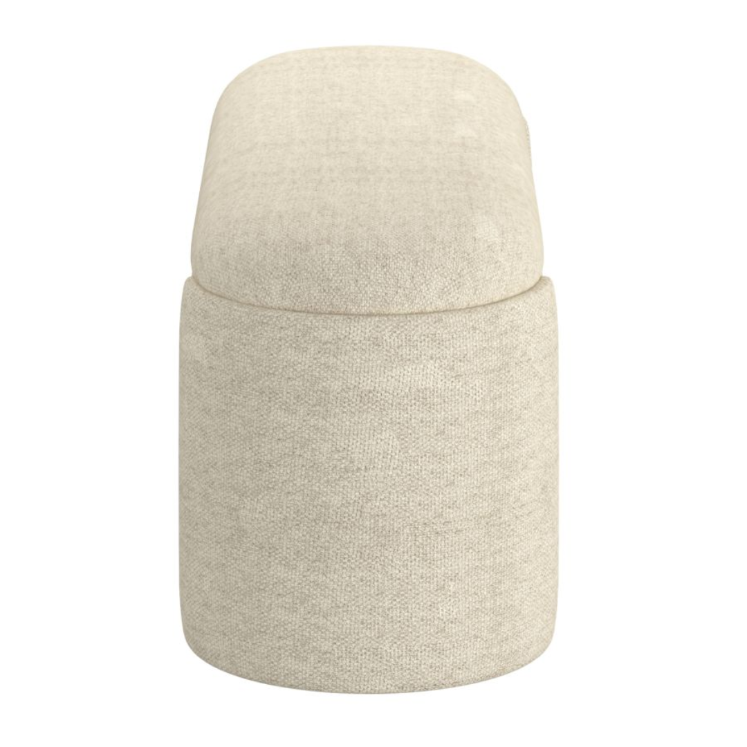 Pouf de rangement Daphné beige