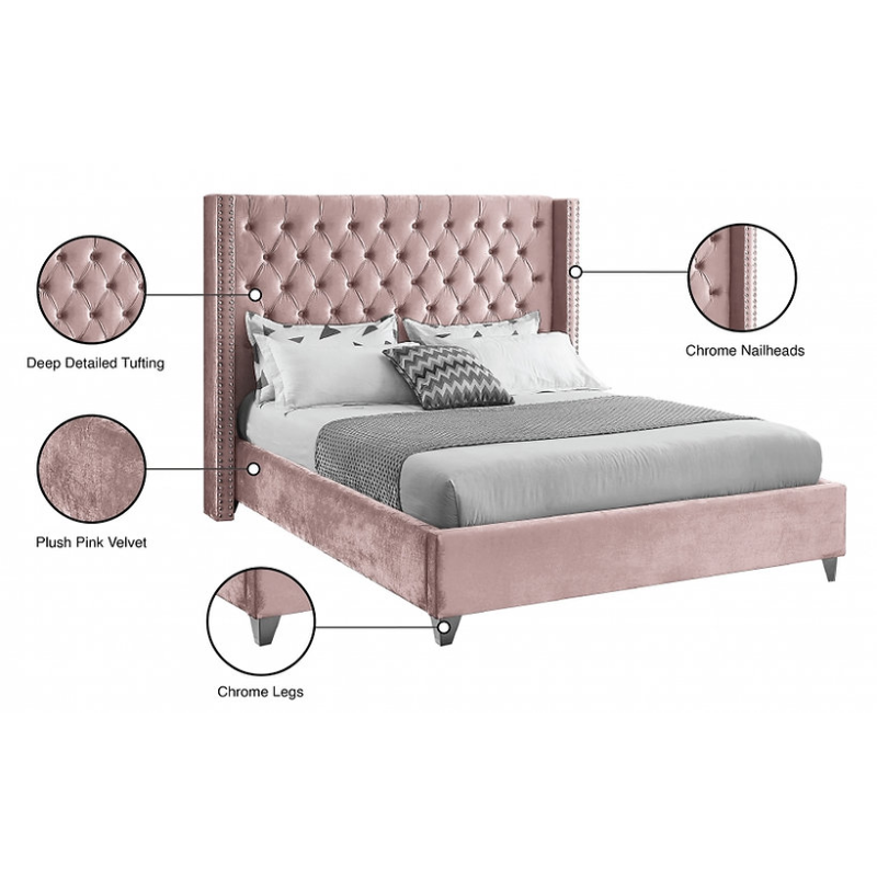 Lit rose de style contemporain IF-5895