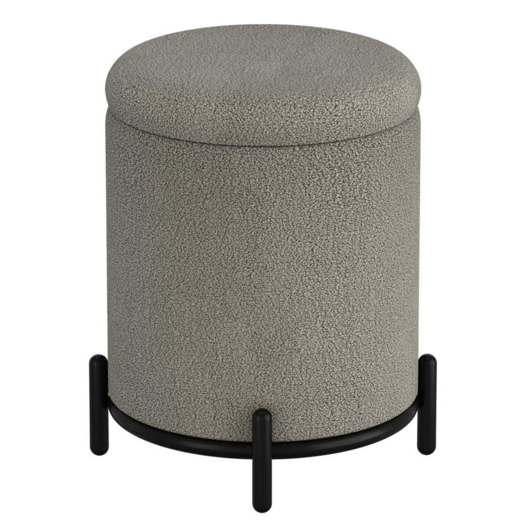 Pouf de rangement à roulettes