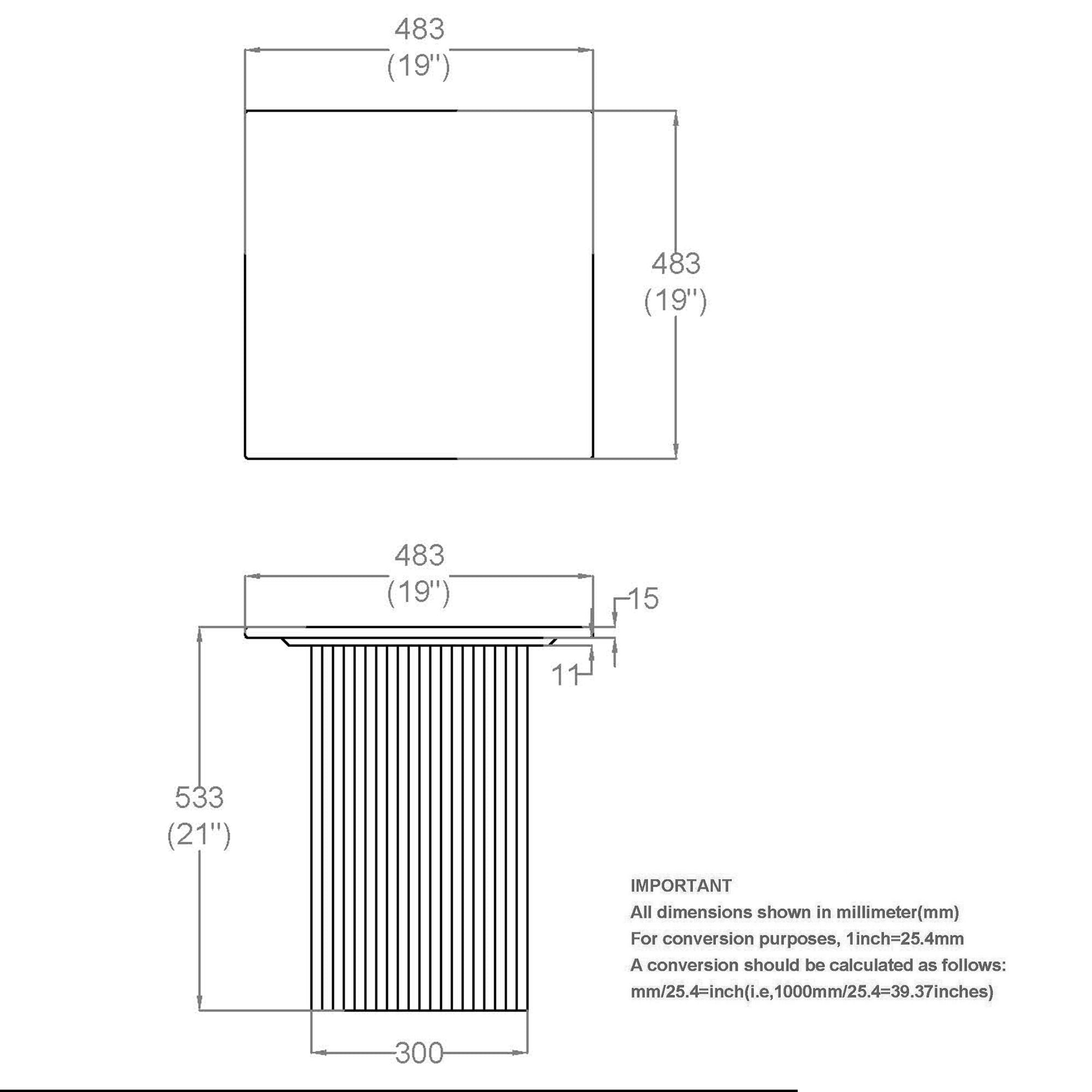 Table d'appoint carrée Roland - Blanche