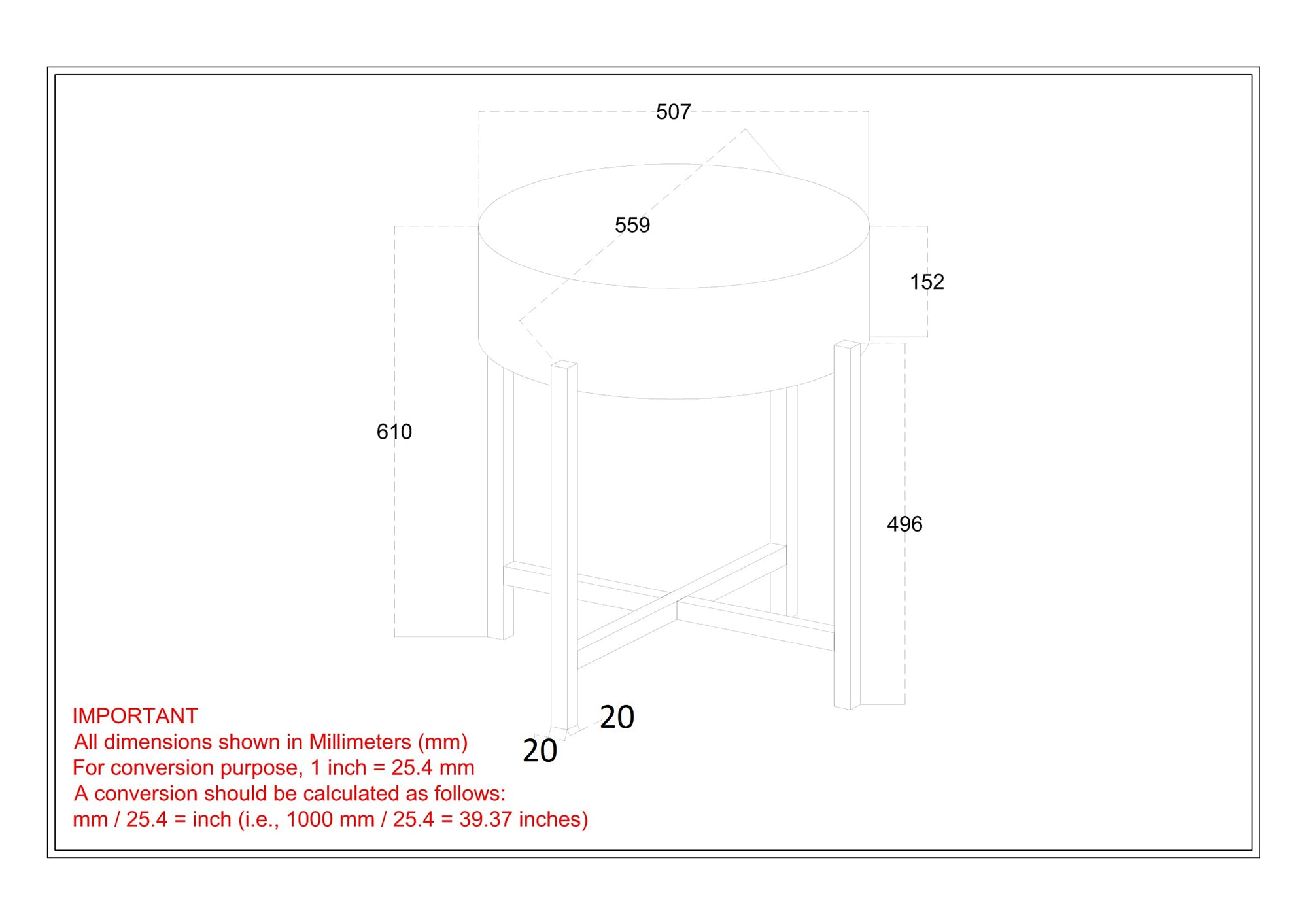 Blox Round Accent Table
