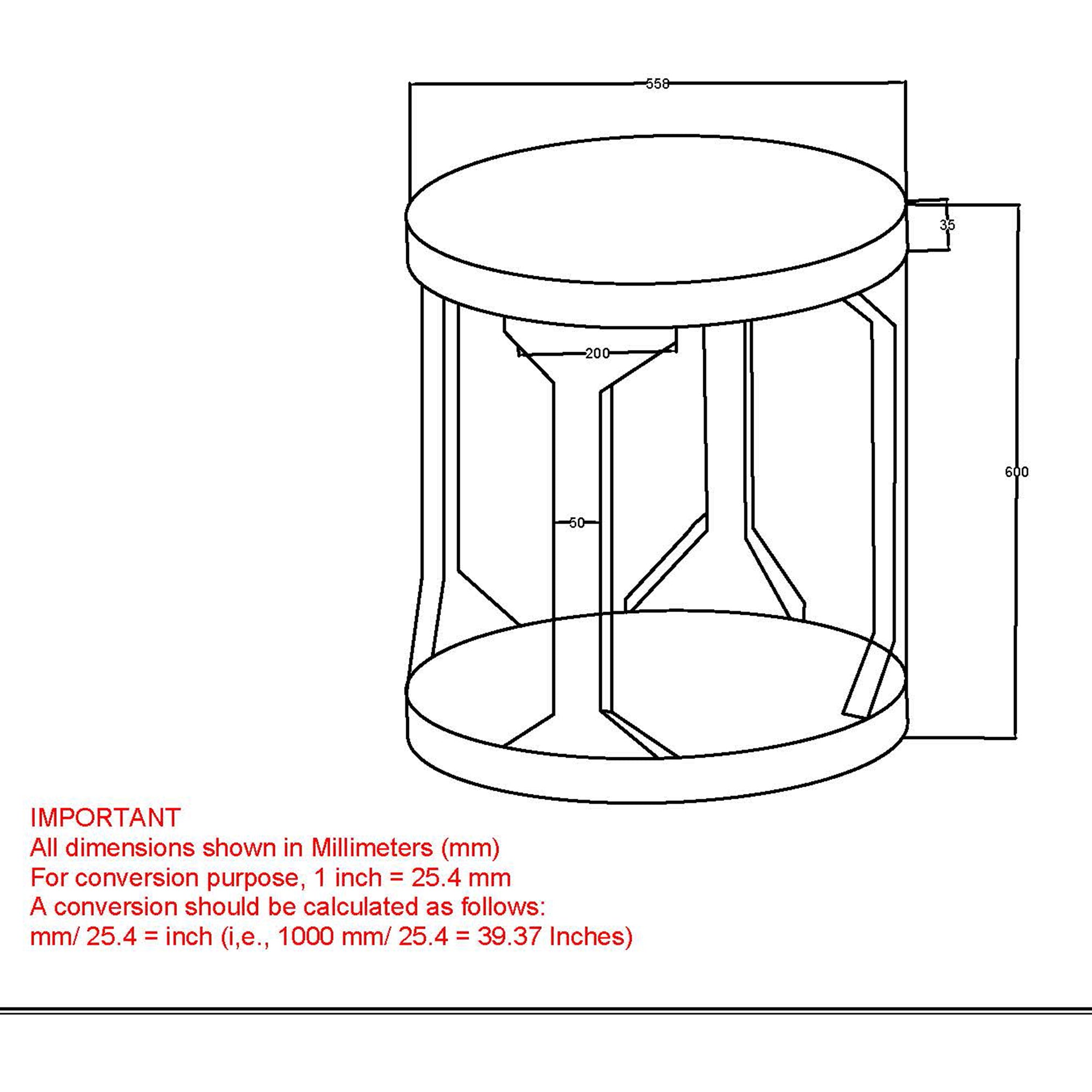 Table d'appoint ronde Avni
