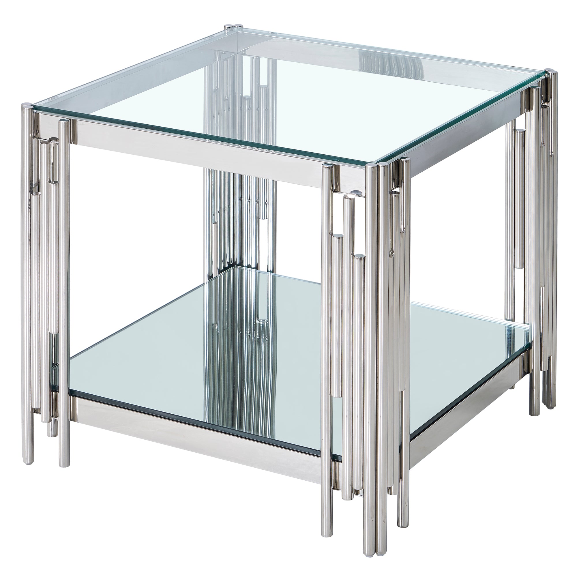 Estrel Large Accent Table in Silver