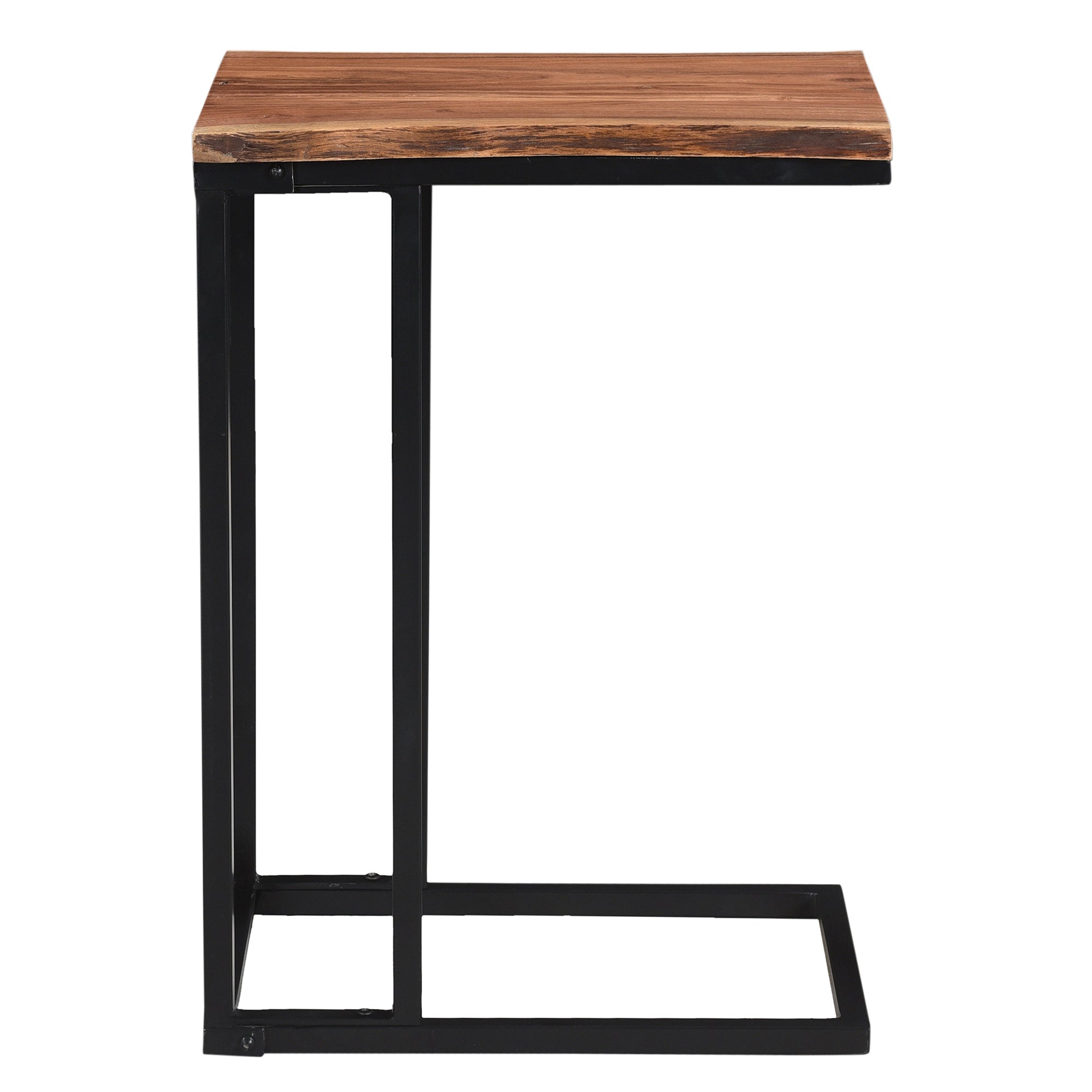 Table d'appoint Jivin en naturel et noir