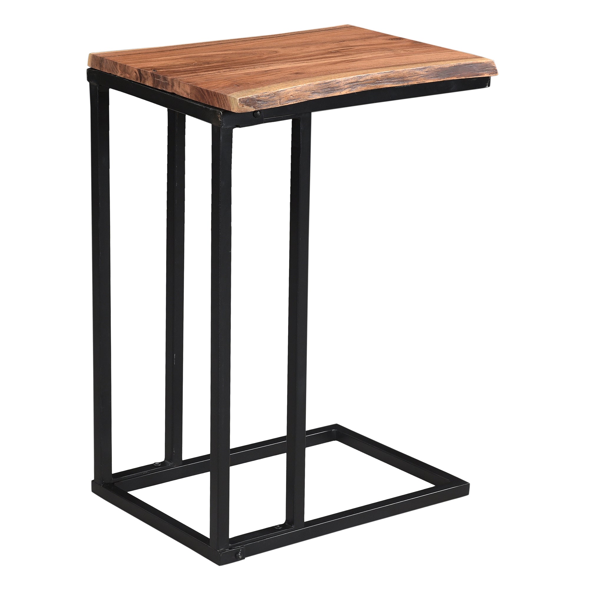 Table d'appoint Jivin en naturel et noir