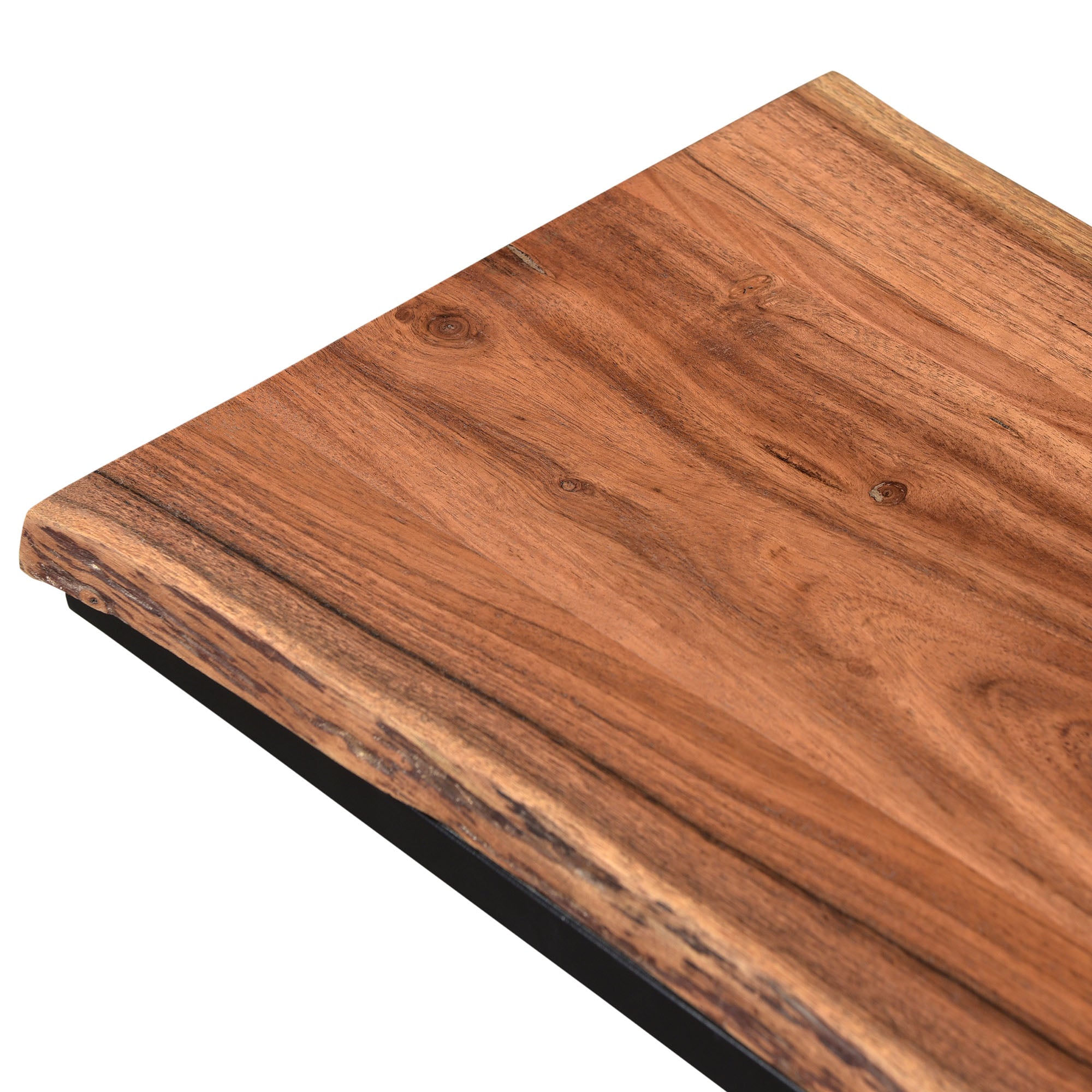 Table d'appoint Jivin en naturel et noir