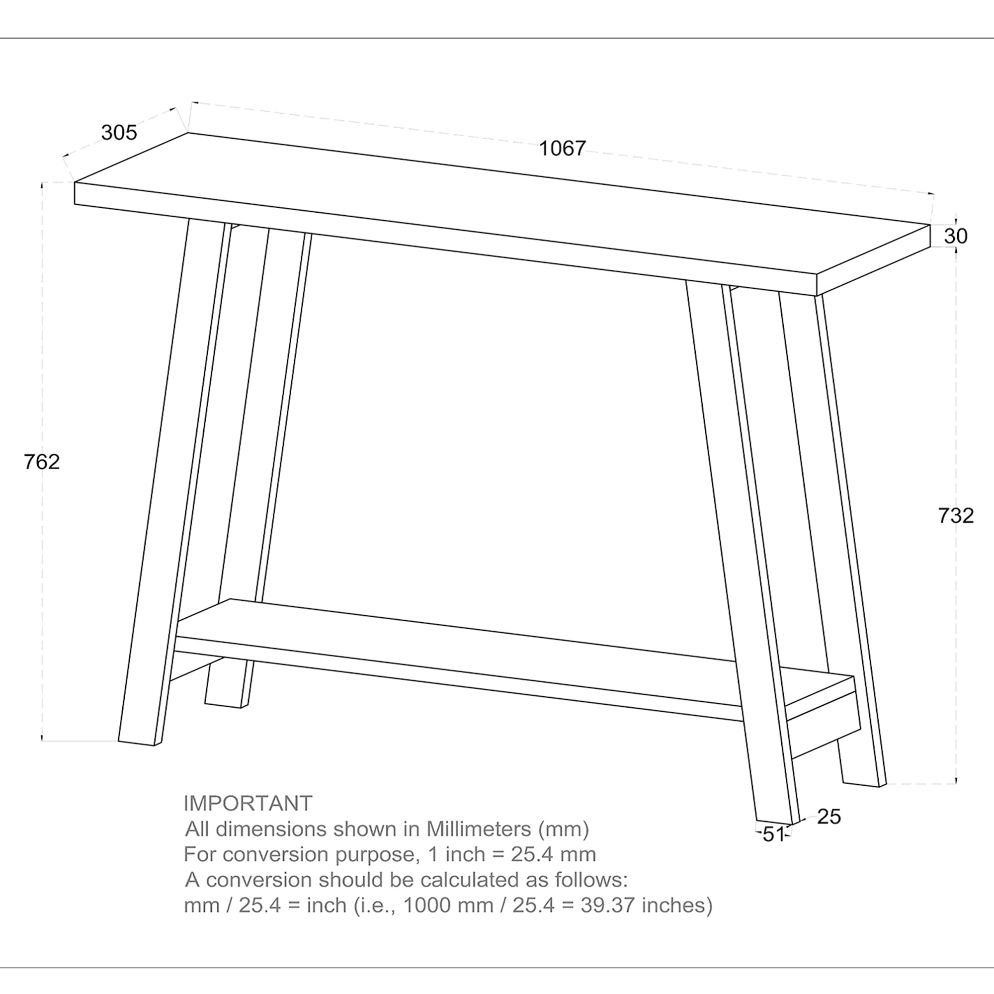 Console Volsa en bois récupéré