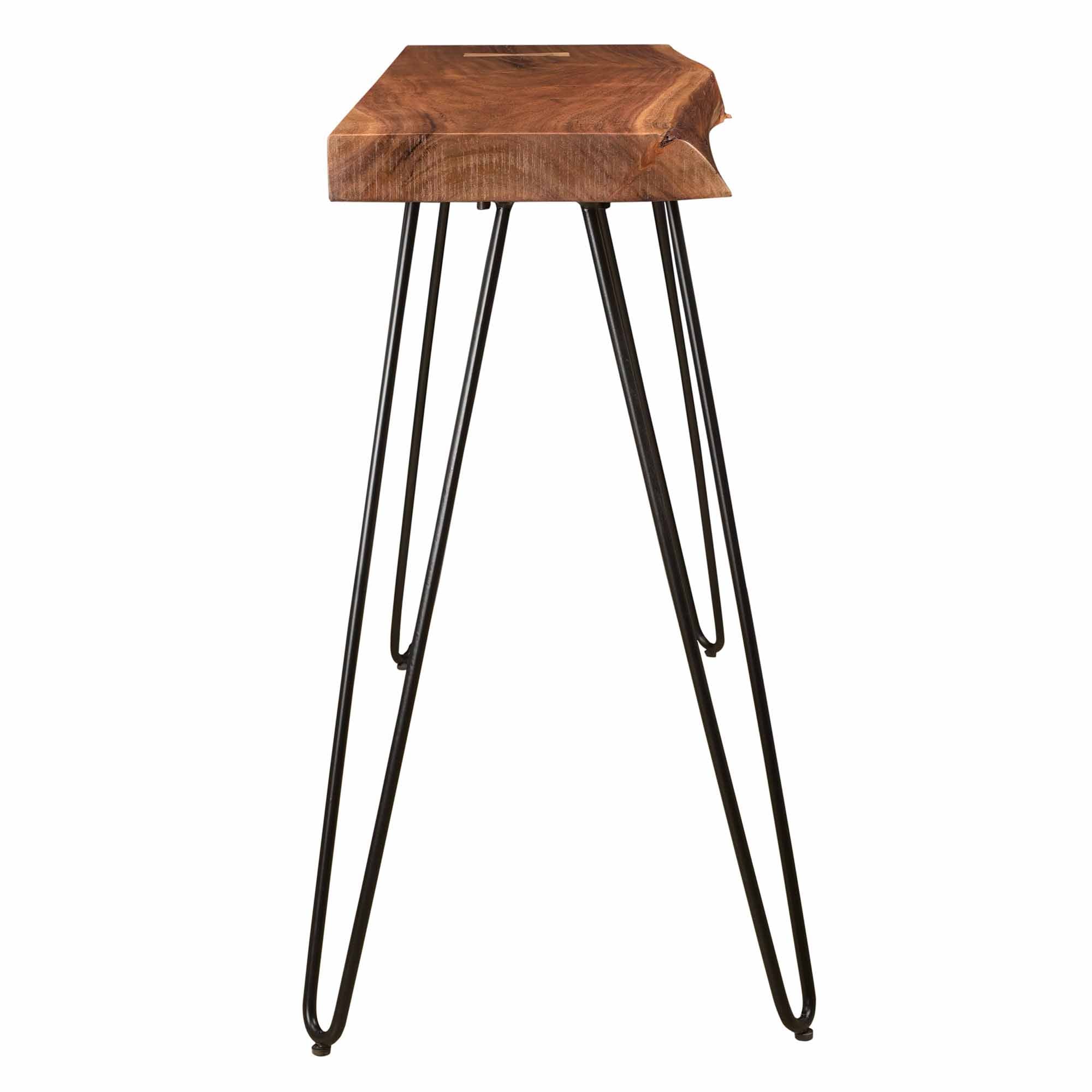 Console/bureau Nila en naturel et noir