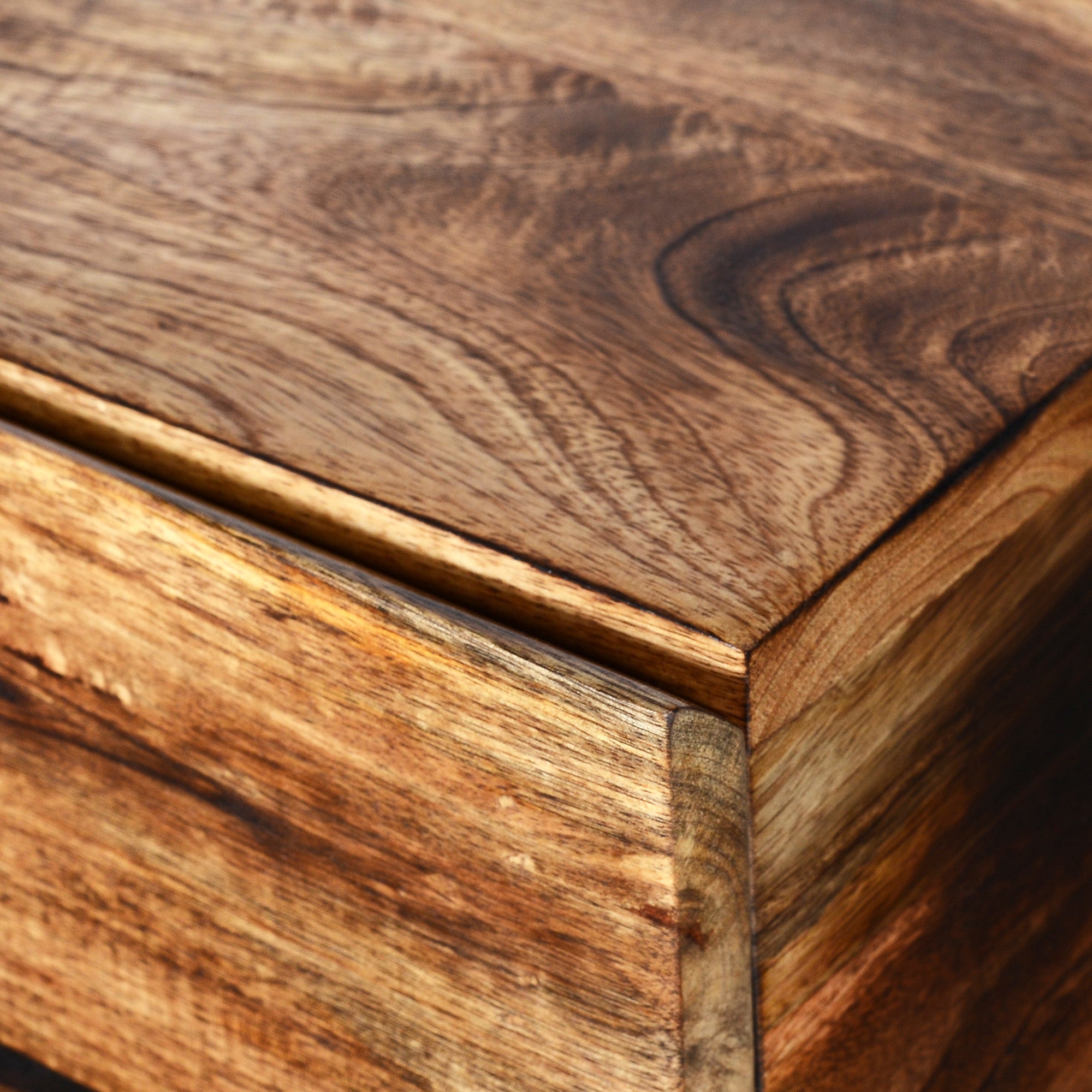 Console Ojas en naturel brûlé et noir