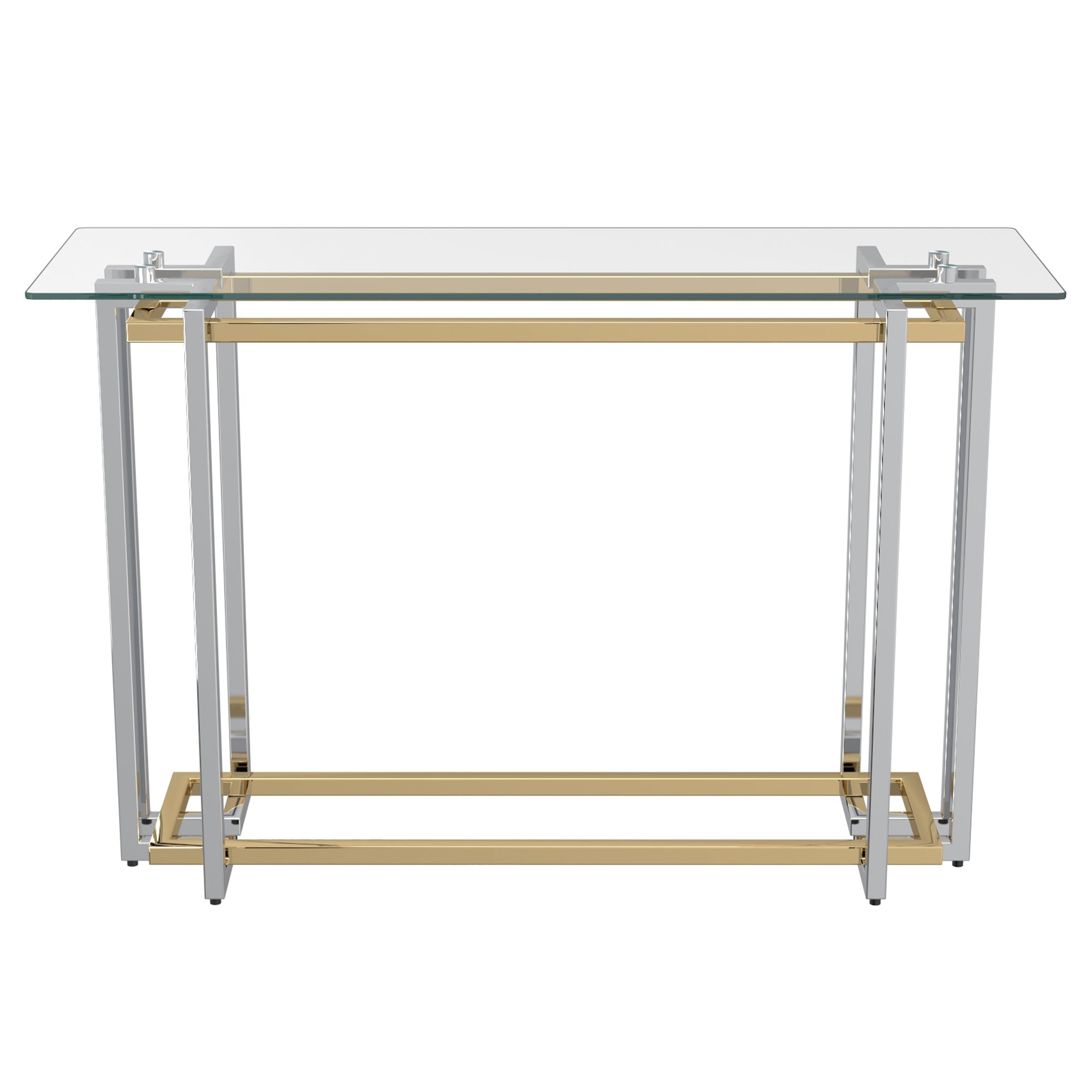 Console Florina en argent et or