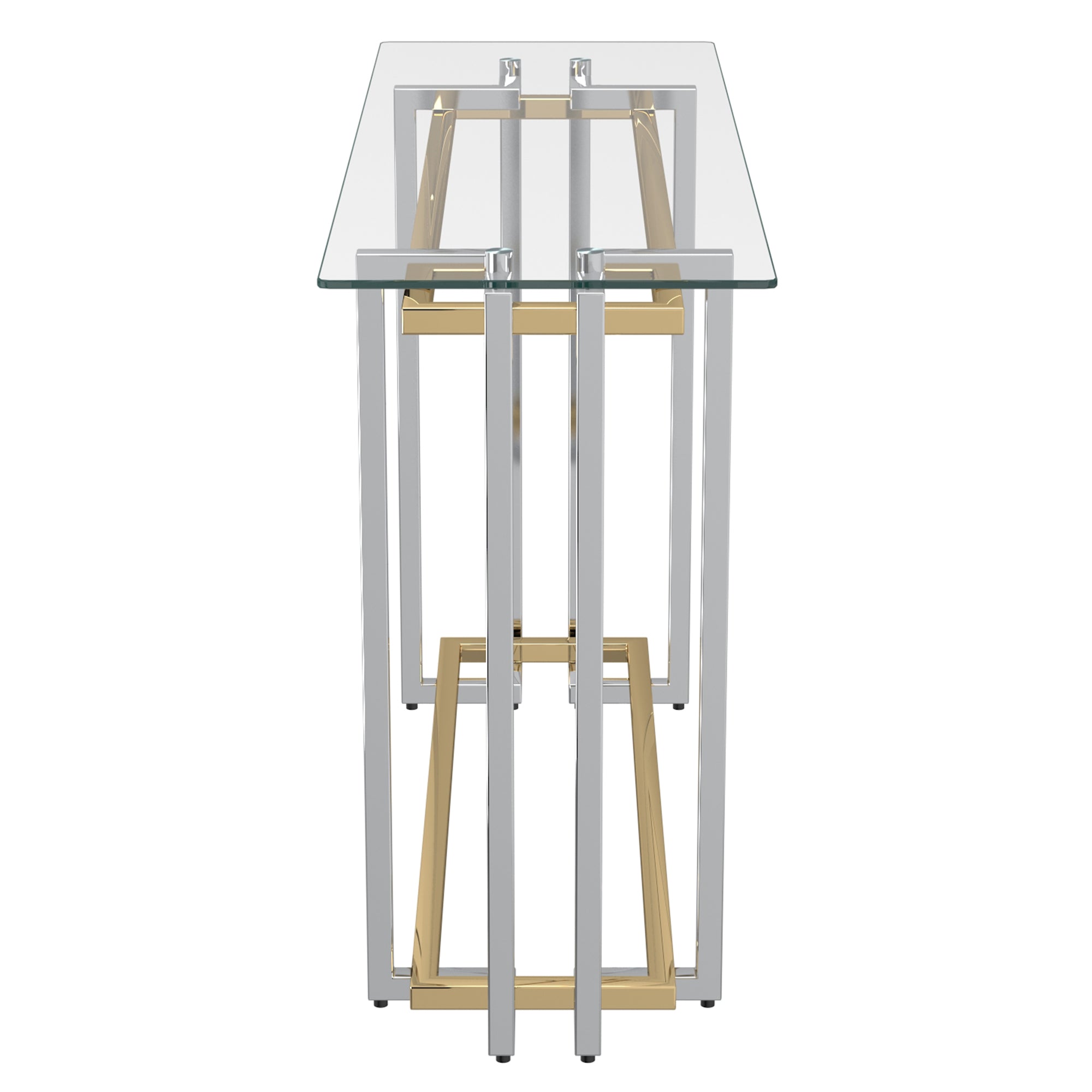 Console Florina en argent et or