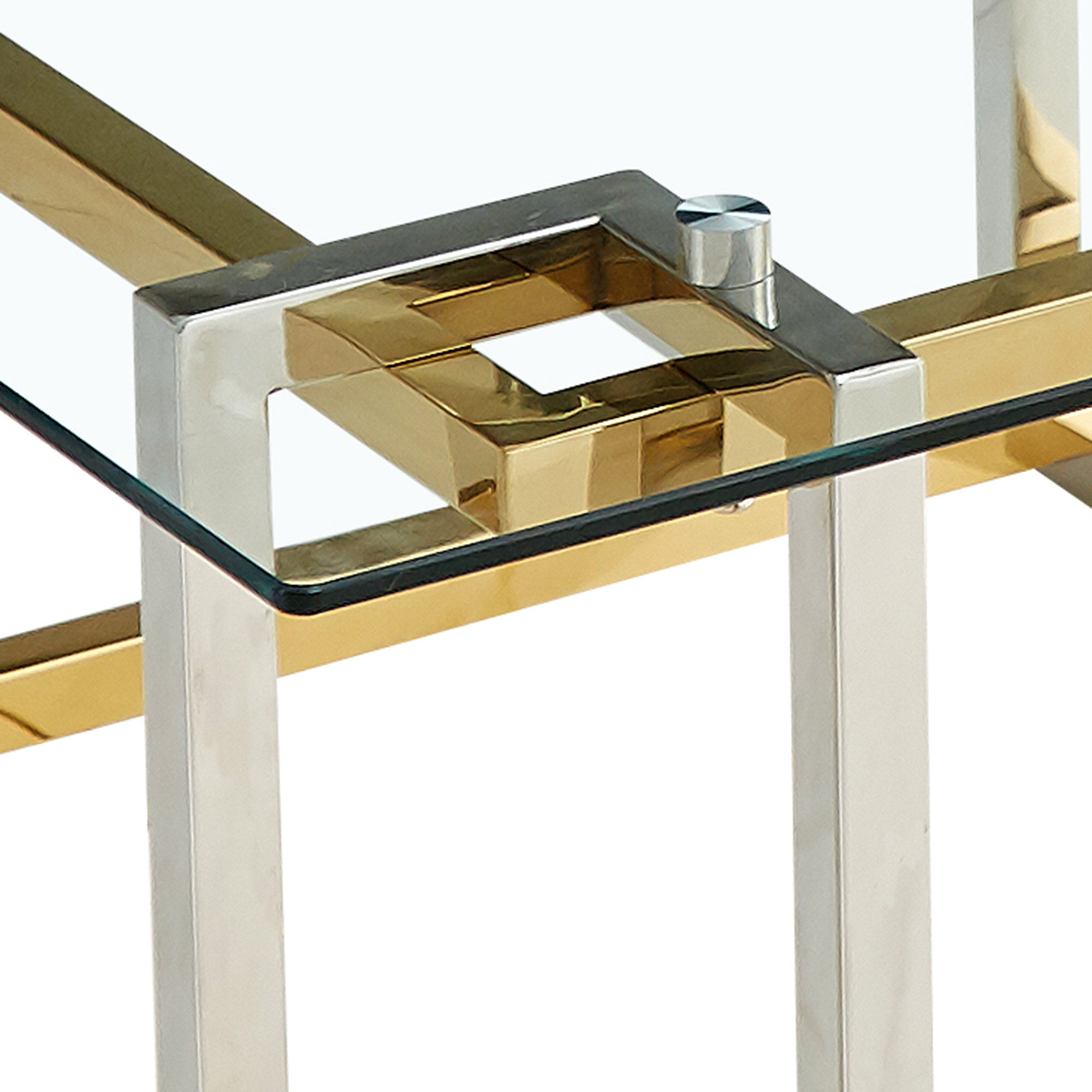 Console Florina en argent et or