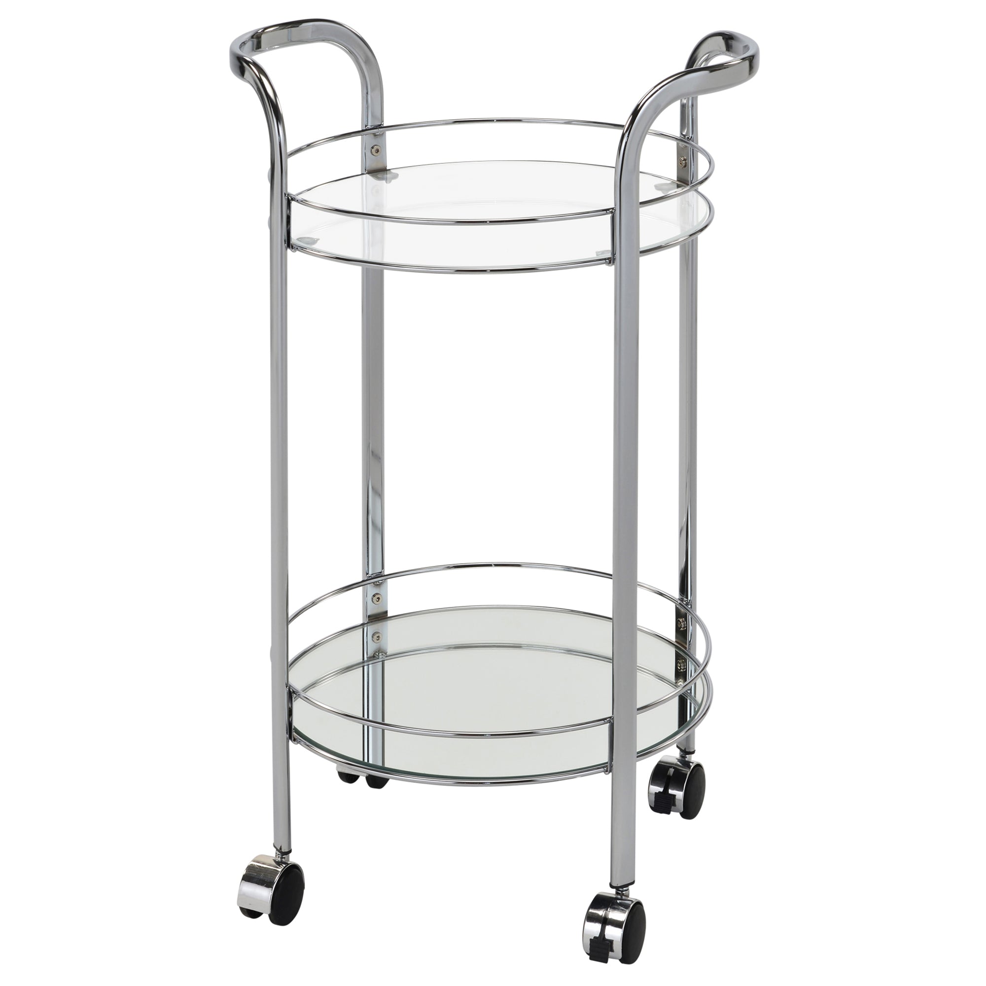 Neema 2-tier Bar Cart in Chrome