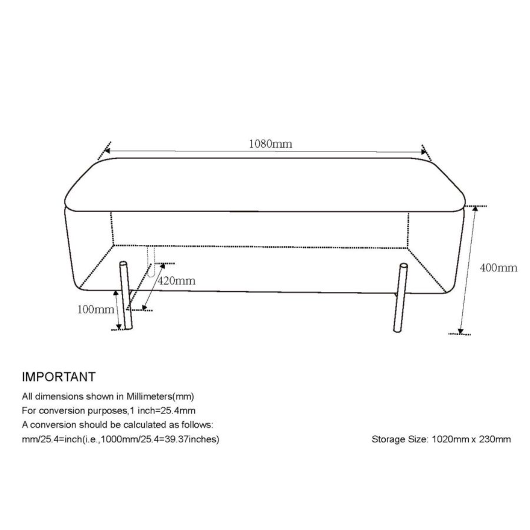Banc ottoman de rangement Erzo