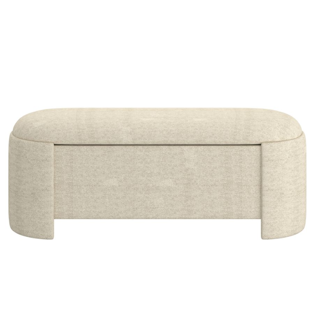 Pouf de rangement Daphné beige