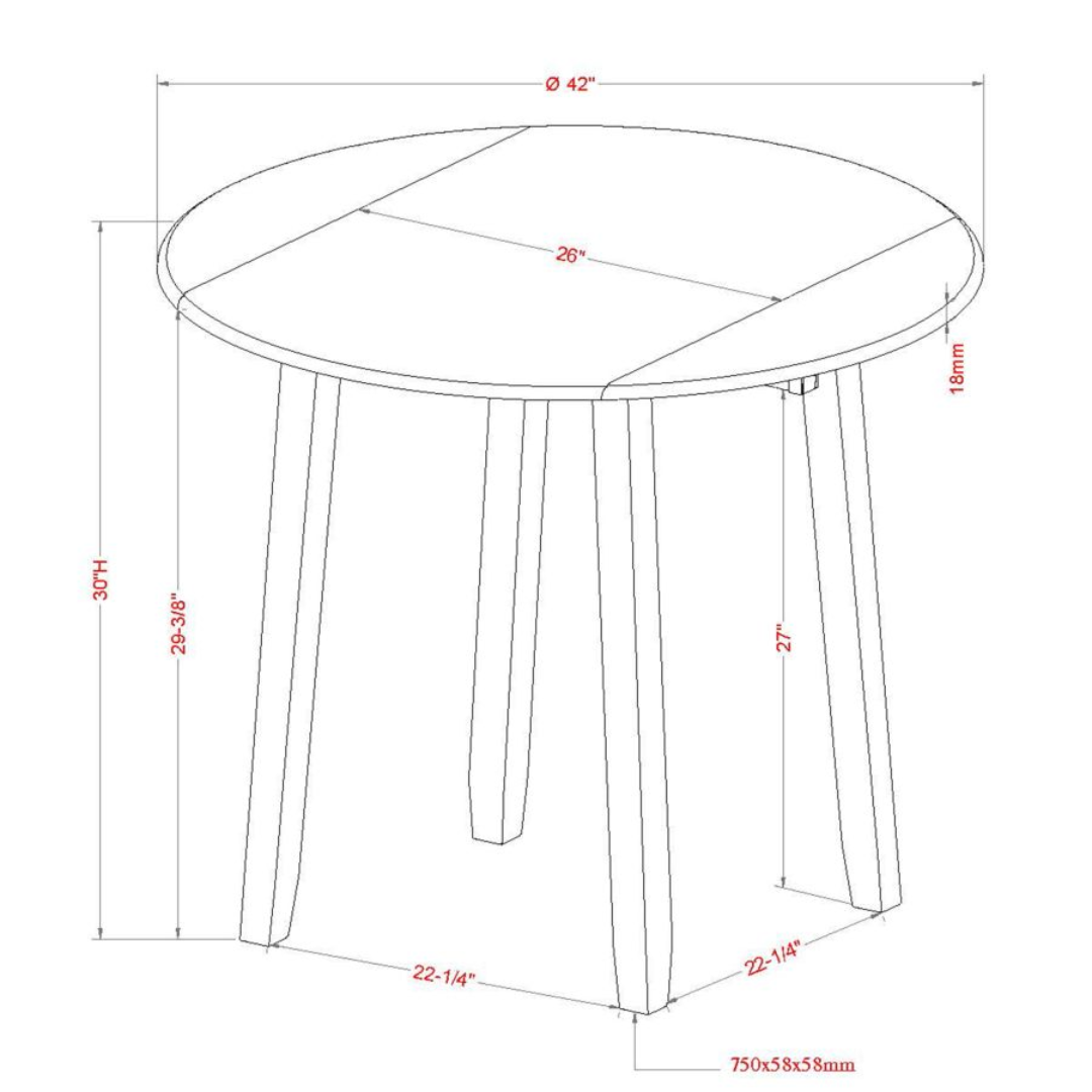 Table à manger ronde Conrad