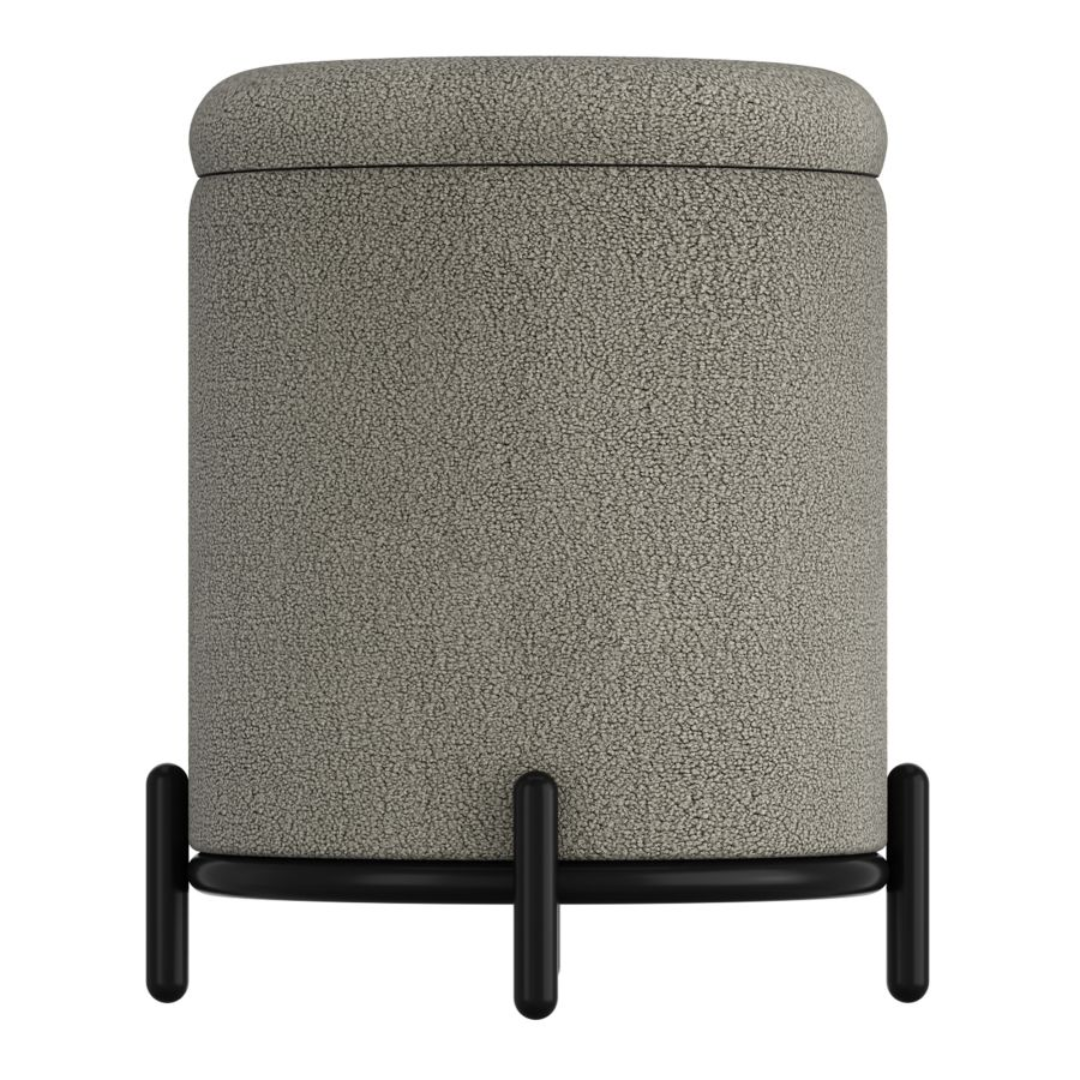 Pouf de rangement à roulettes