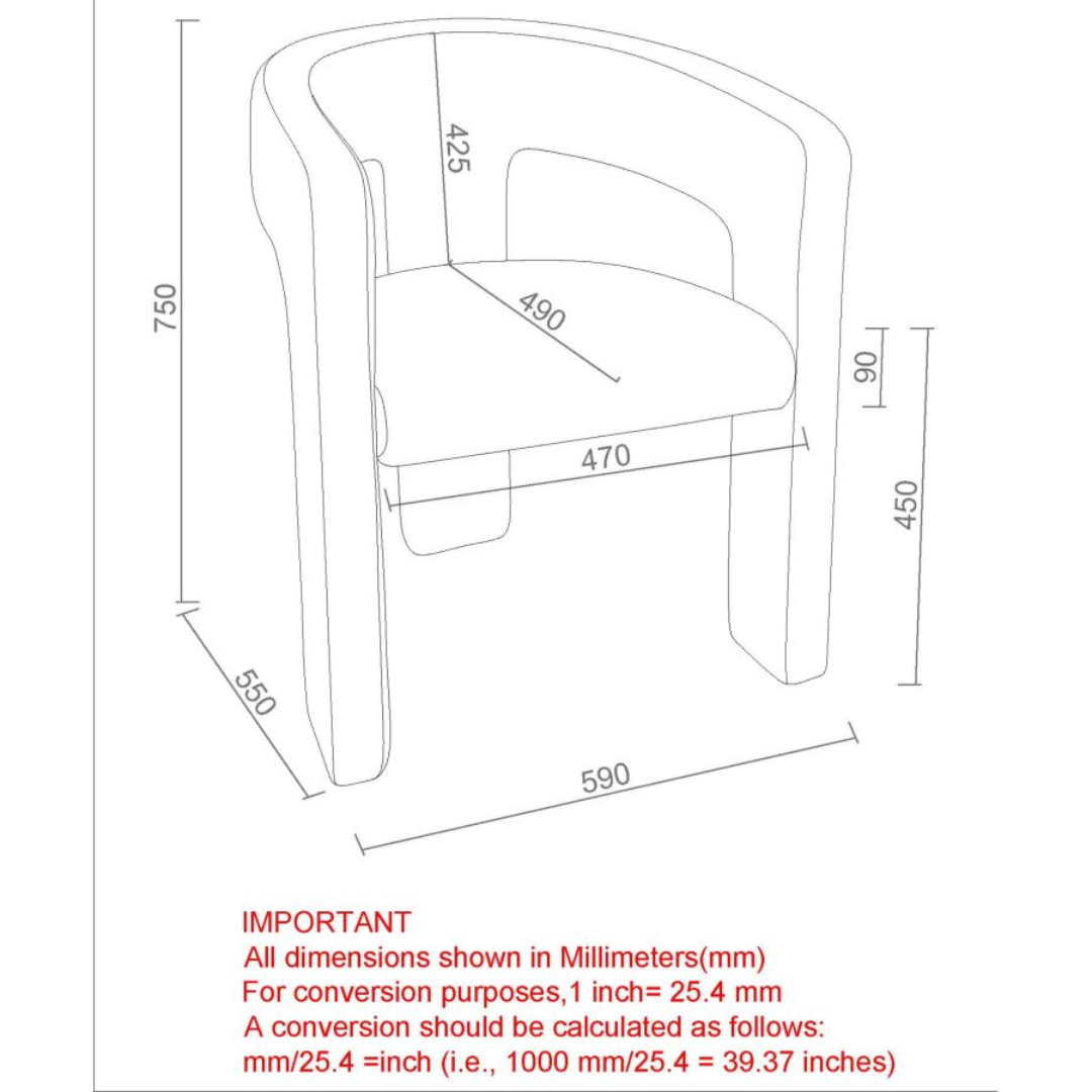 Chaise de salle à manger Amara, lot de 2