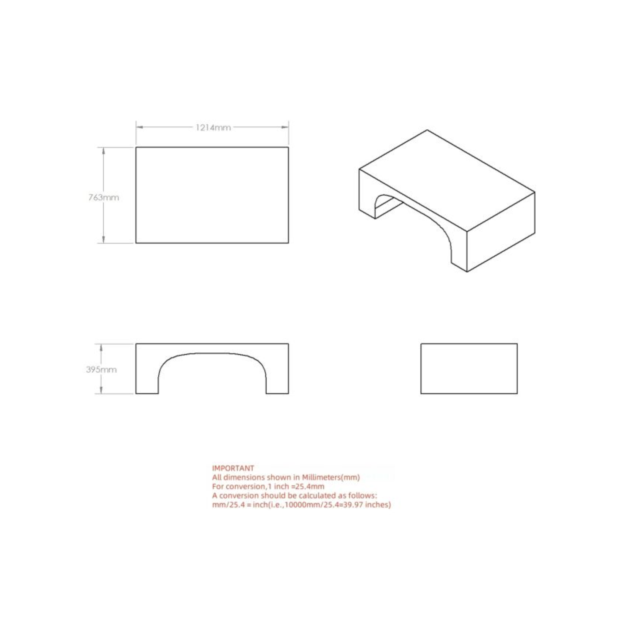 Atticus Contract Grade Rectangular Coffee Table