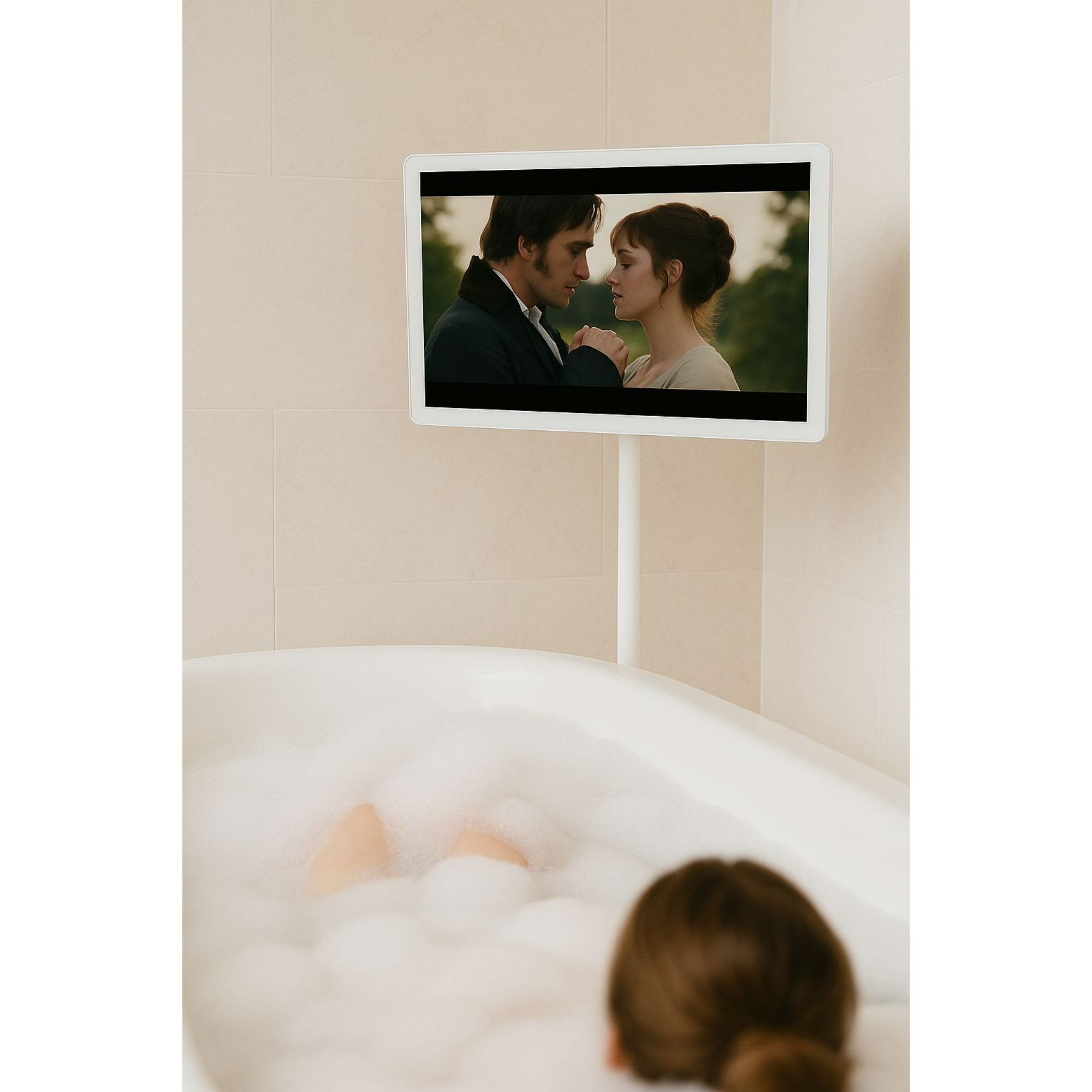 Écran sans fil intelligent MOVEI avec support pour mobile – Écran tactile et alimentation par batterie