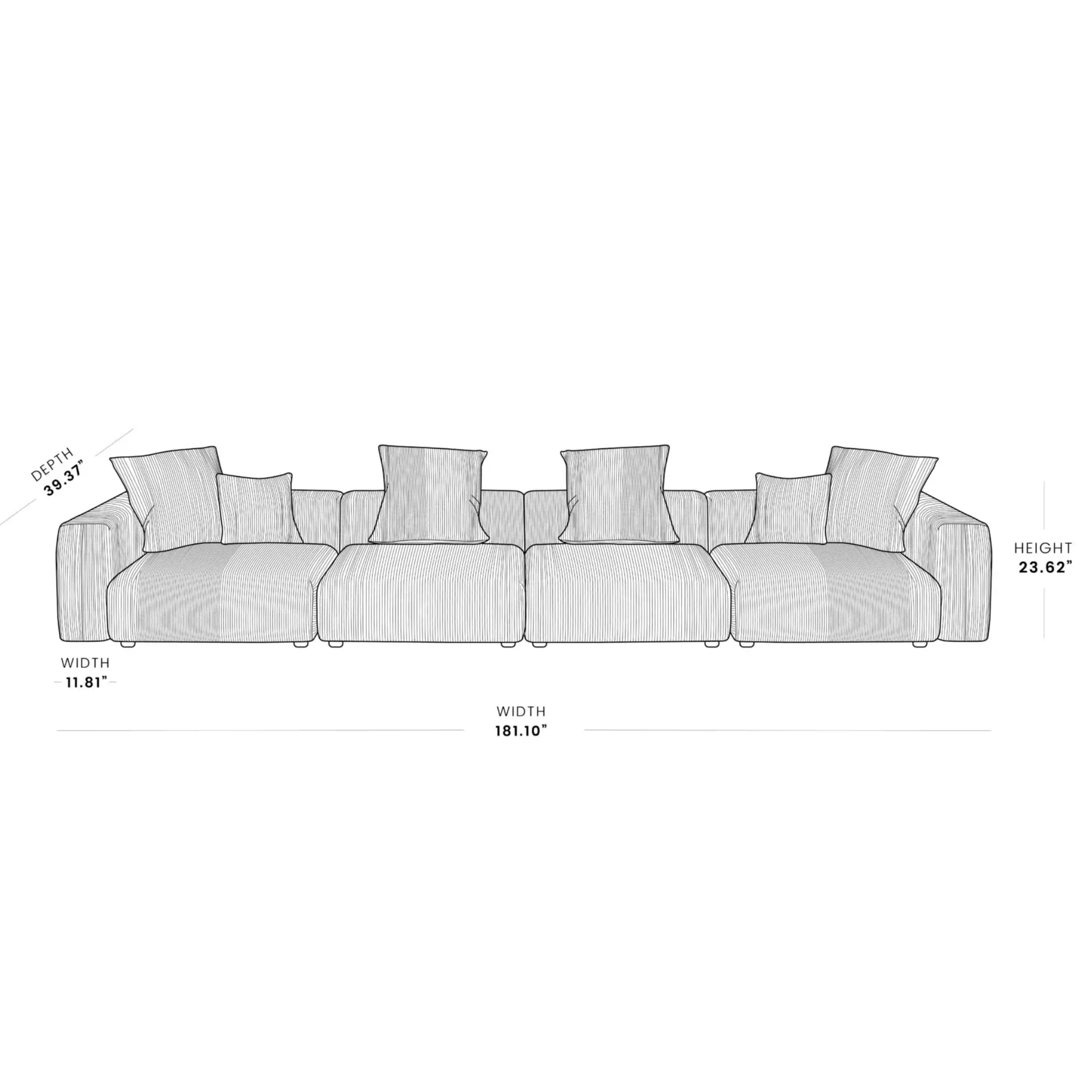 Inovo Pixel Modern Modular Sofa