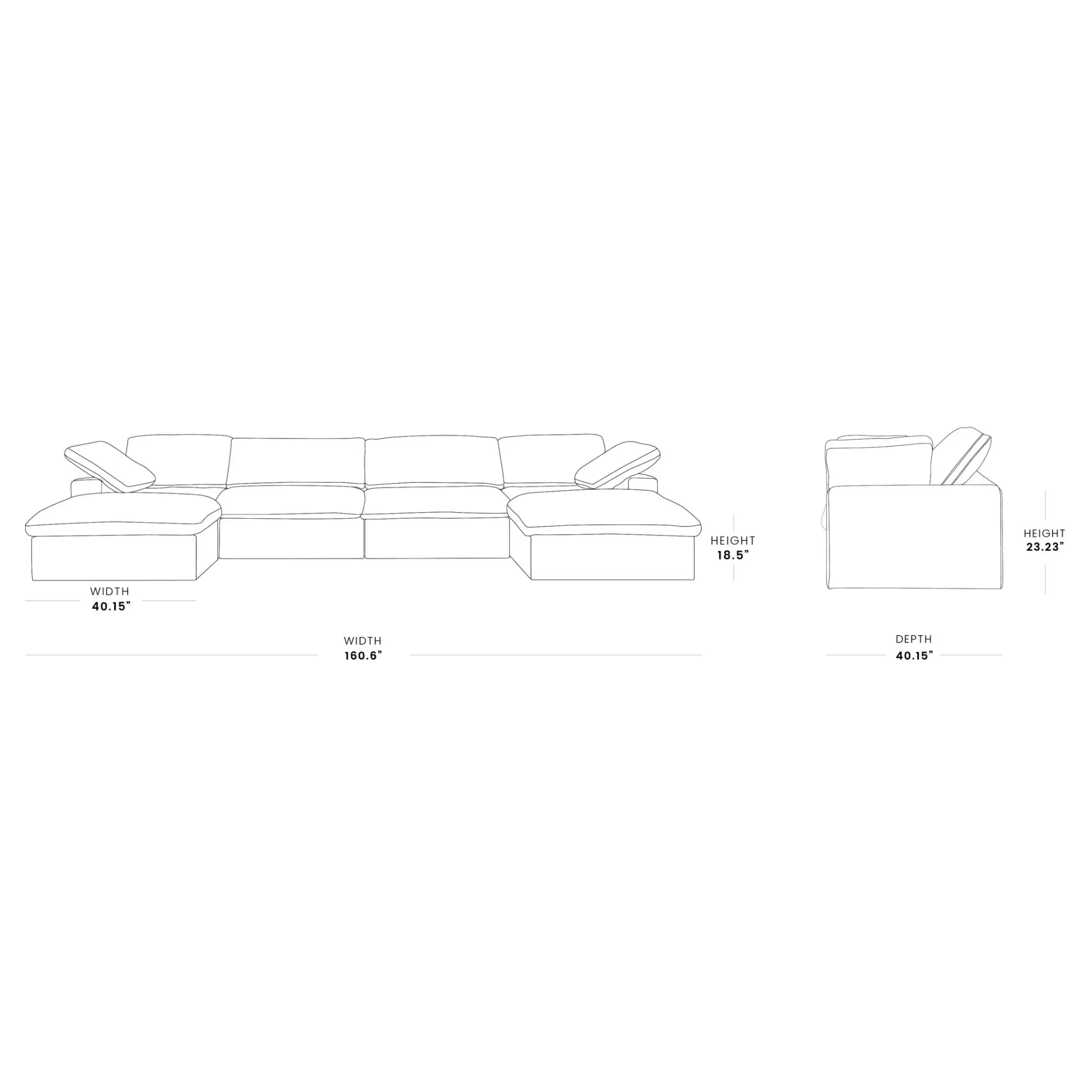 Zen Sky Cloud Sectional Sofa