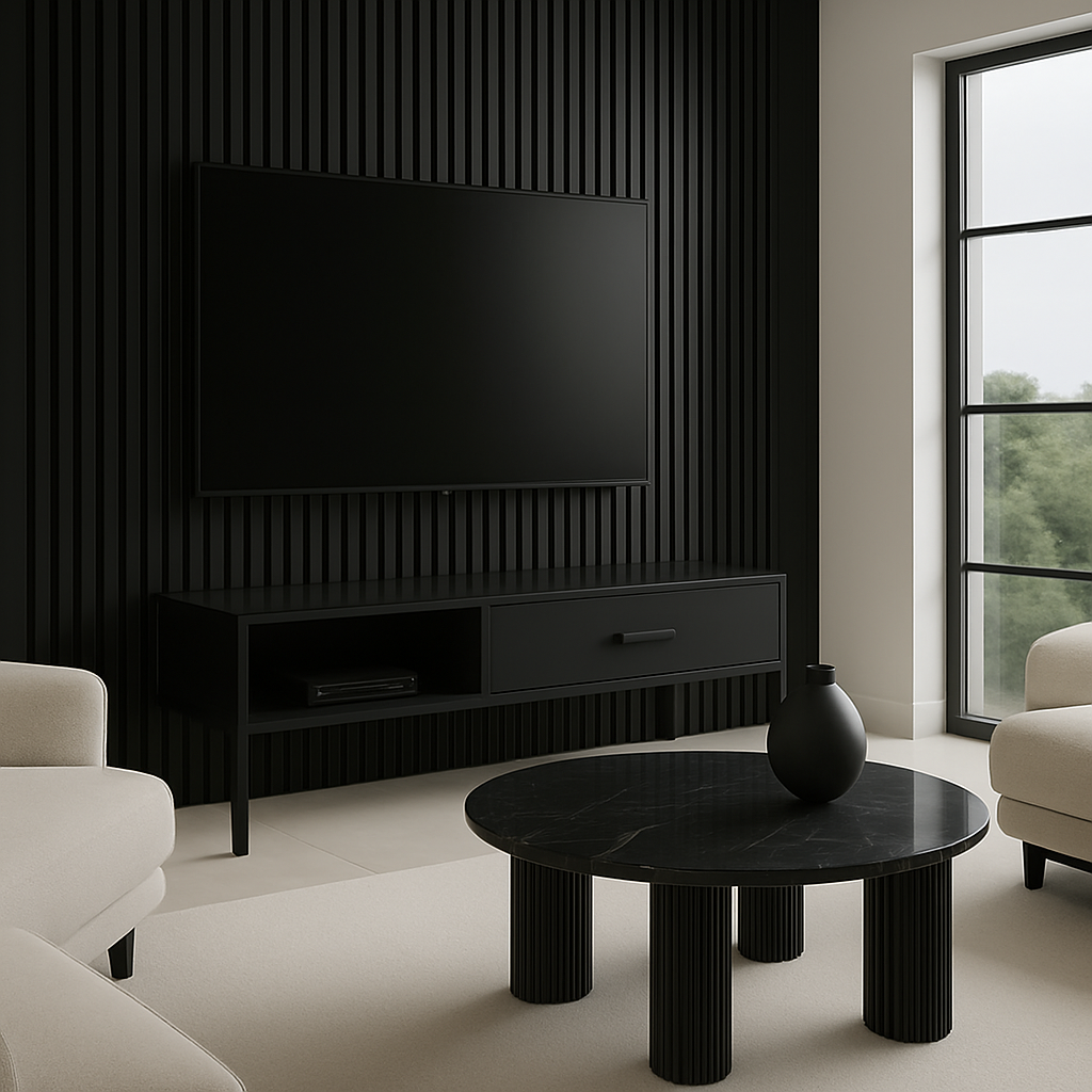 MEUBLE TV - 48"L / NOIR / MÉTAL NOIR