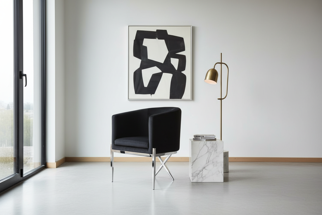 Anton Chair GY-AC-8391 Np Grey Velvet