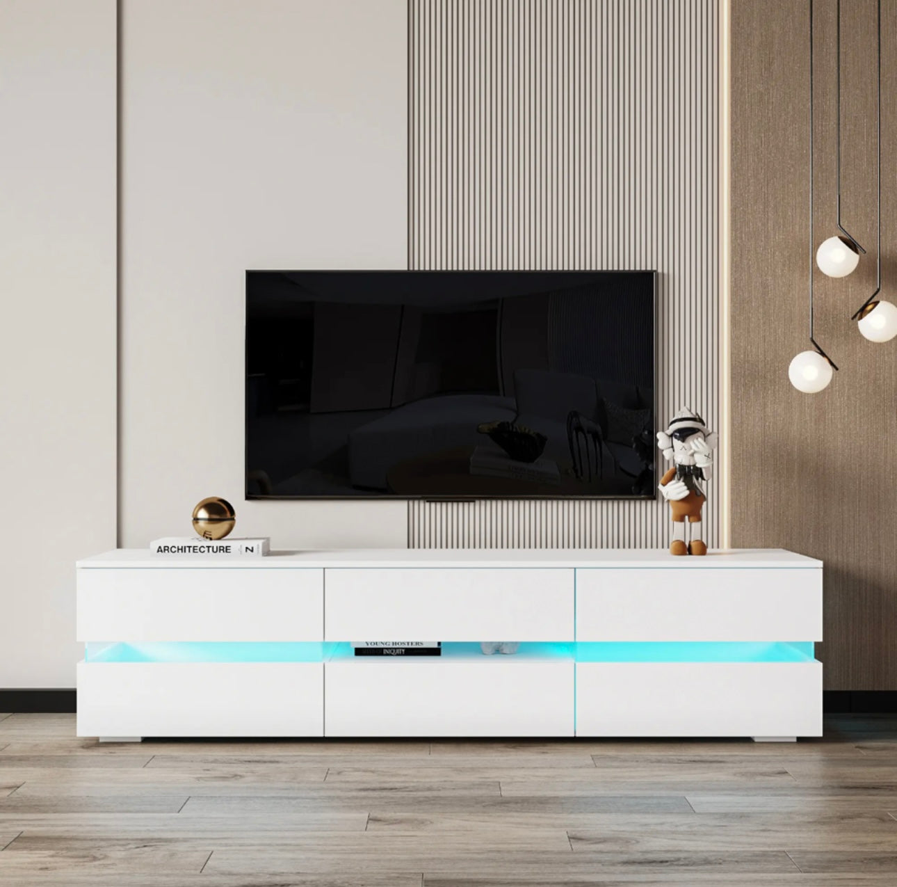 MODERNA WHITE TV STAND
