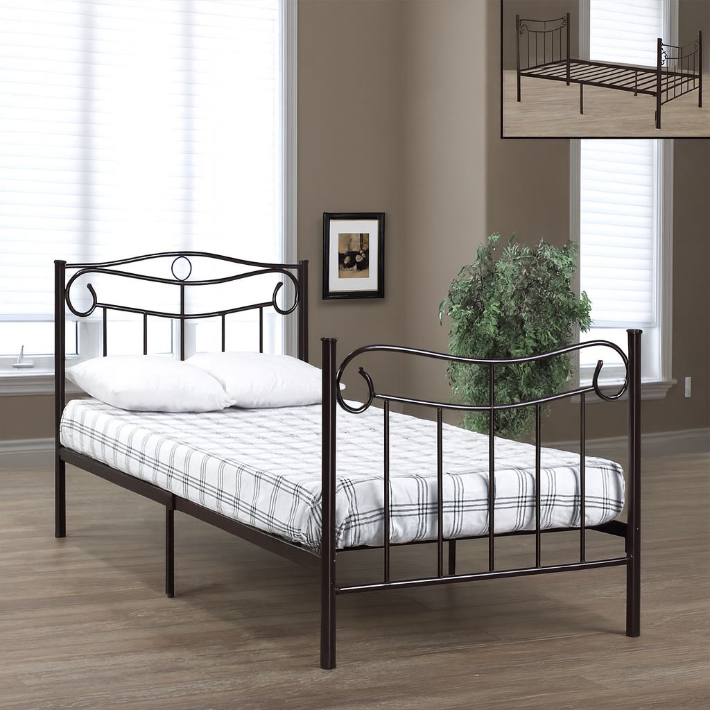 Lit simple noir IF-151