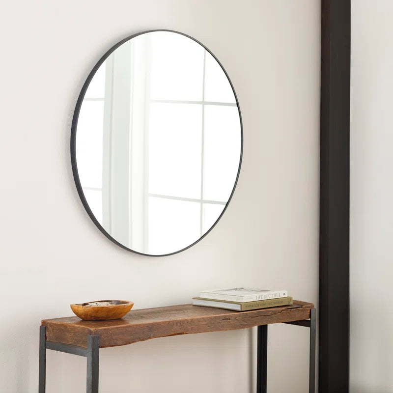 Opal Black Frame Mirror 35"
