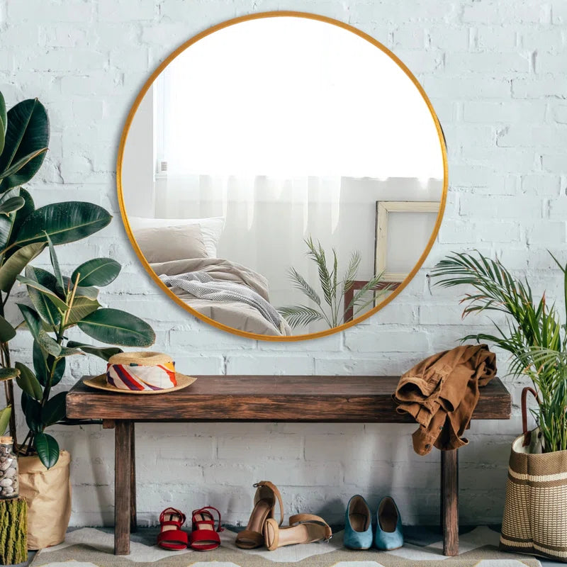Opal Gold Frame Mirror 35"