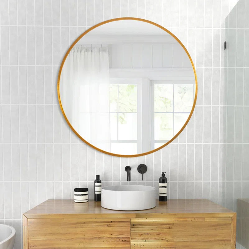 Opal Gold Frame Mirror 35"