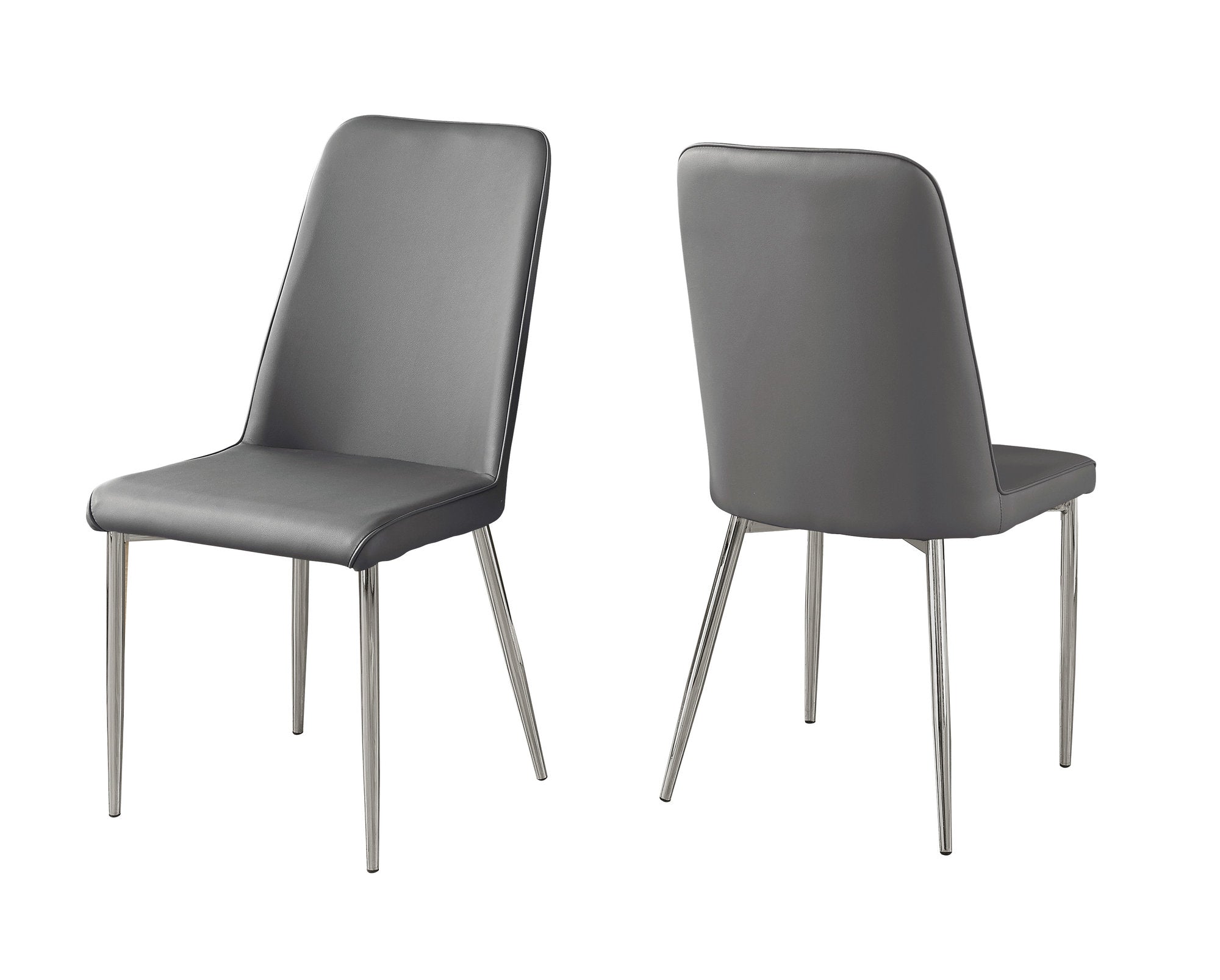 Chaises de salle à manger - 2 pièces / 94 cm de hauteur / Similicuir blanc / Chrome