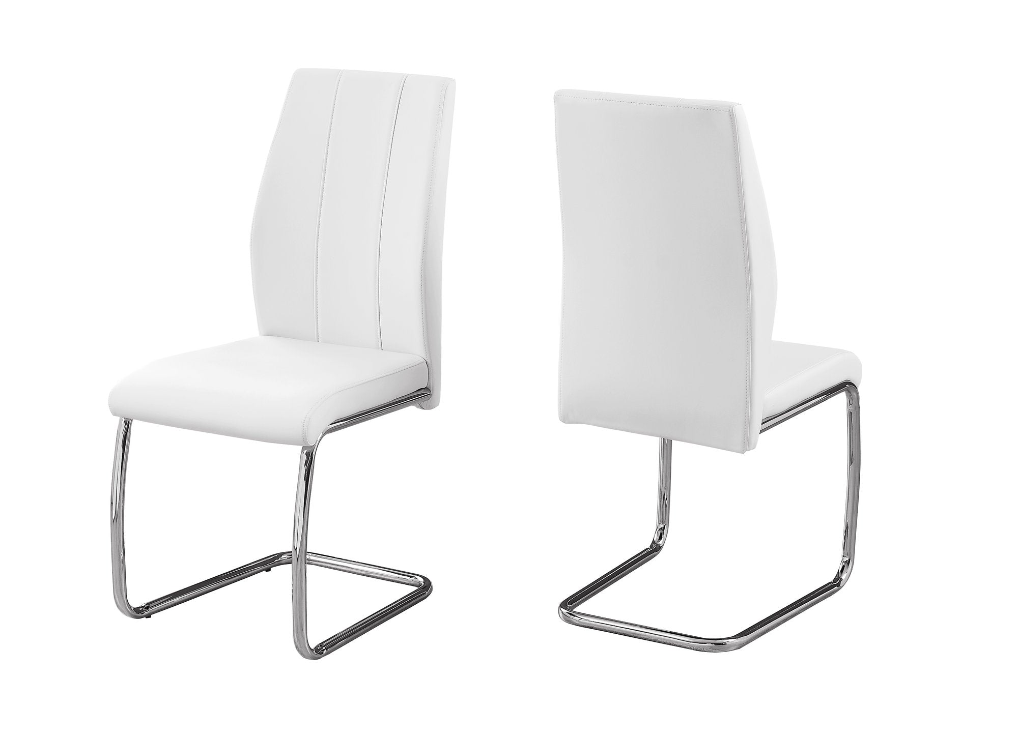 CHAISES DE SALLE À MANGER - 2 PIÈCES / 39"H / VELOURS NOIR / CHROME