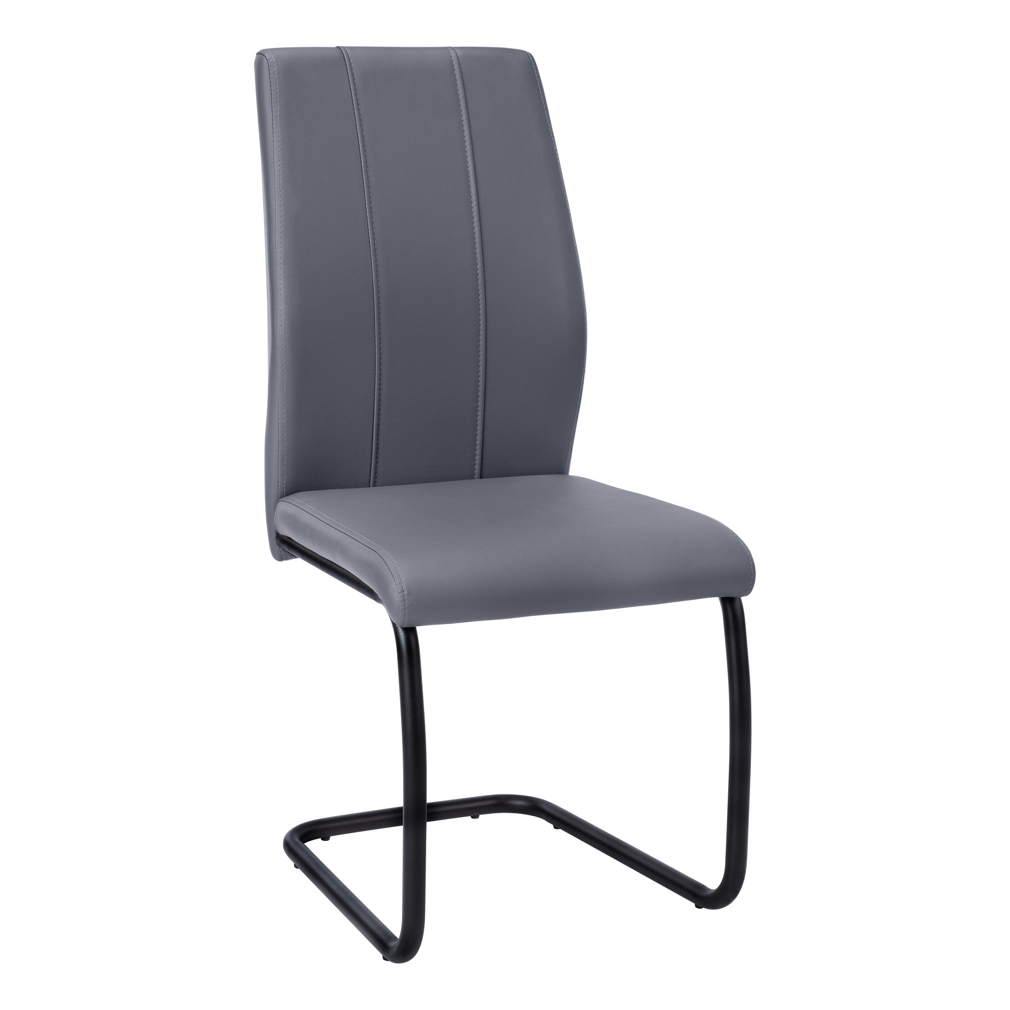 CHAISES DE SALLE À MANGER - 2 PIÈCES / 39"H / VELOURS NOIR / CHROME