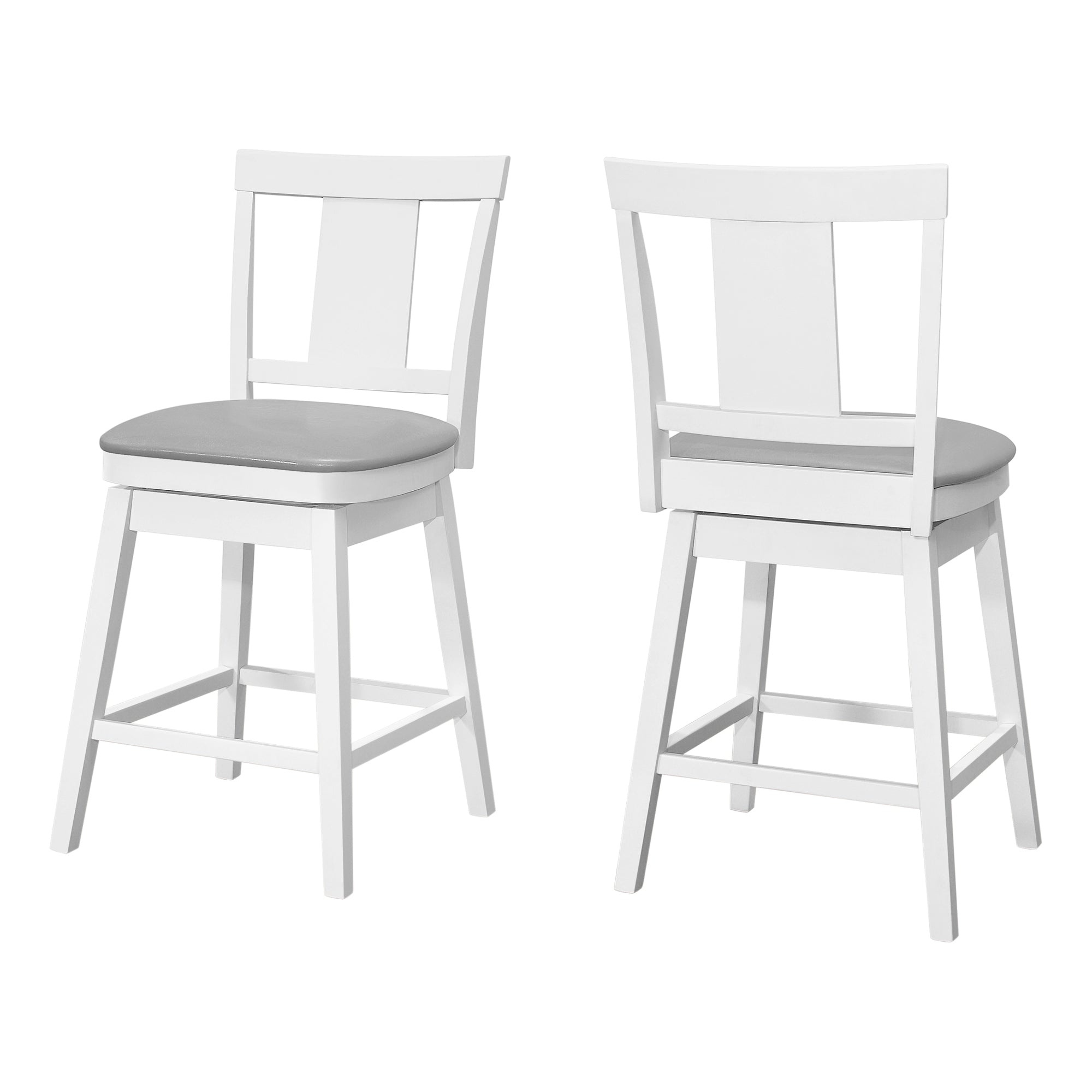 TABOURET DE BAR - 2 PIÈCES / 39"H / ESPRESSO / HAUTEUR DE COMPTOIR PIVOTANTE