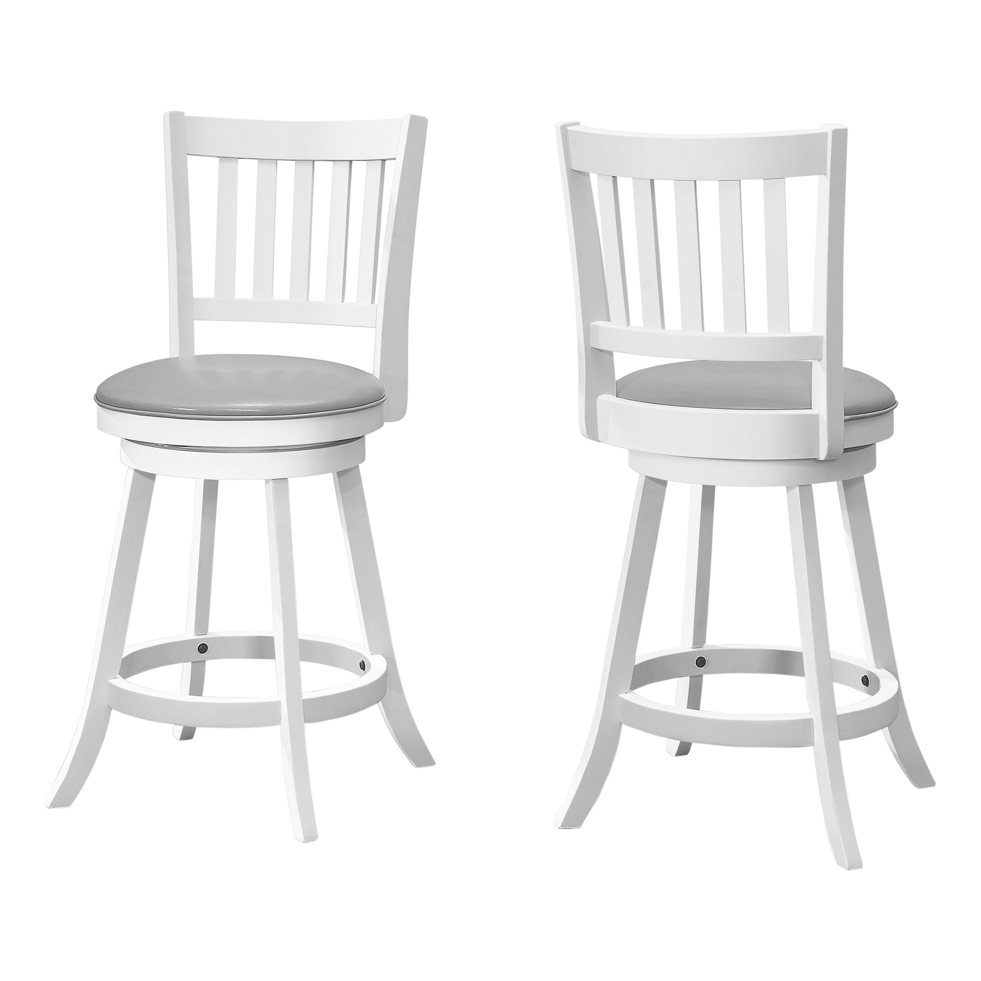 TABOURET DE BAR - 2 PIÈCES / 39"H / ESPRESSO / HAUTEUR DE COMPTOIR PIVOTANTE