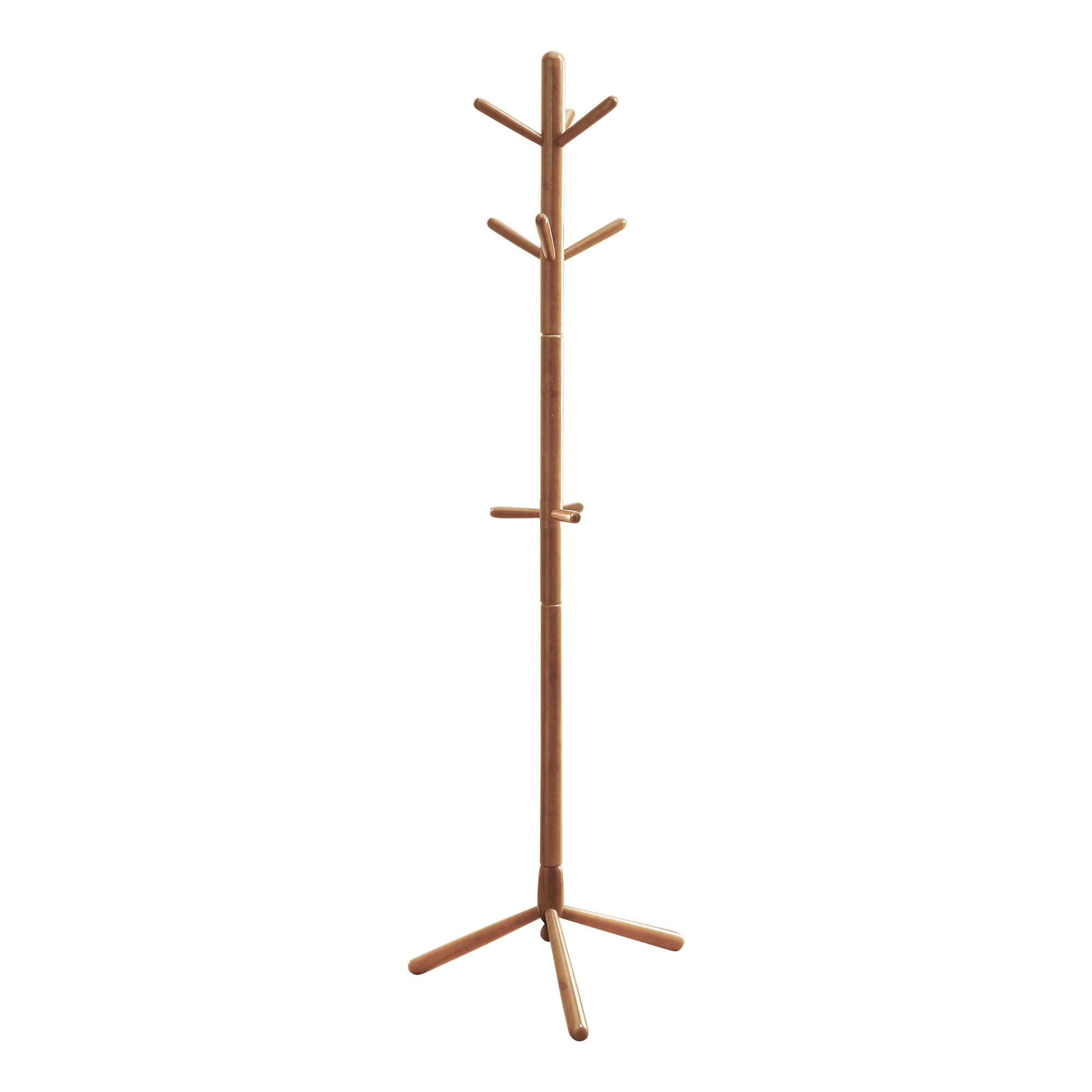 COAT RACK - 69"H / WHITE WOOD CONTEMPORARY STYLE