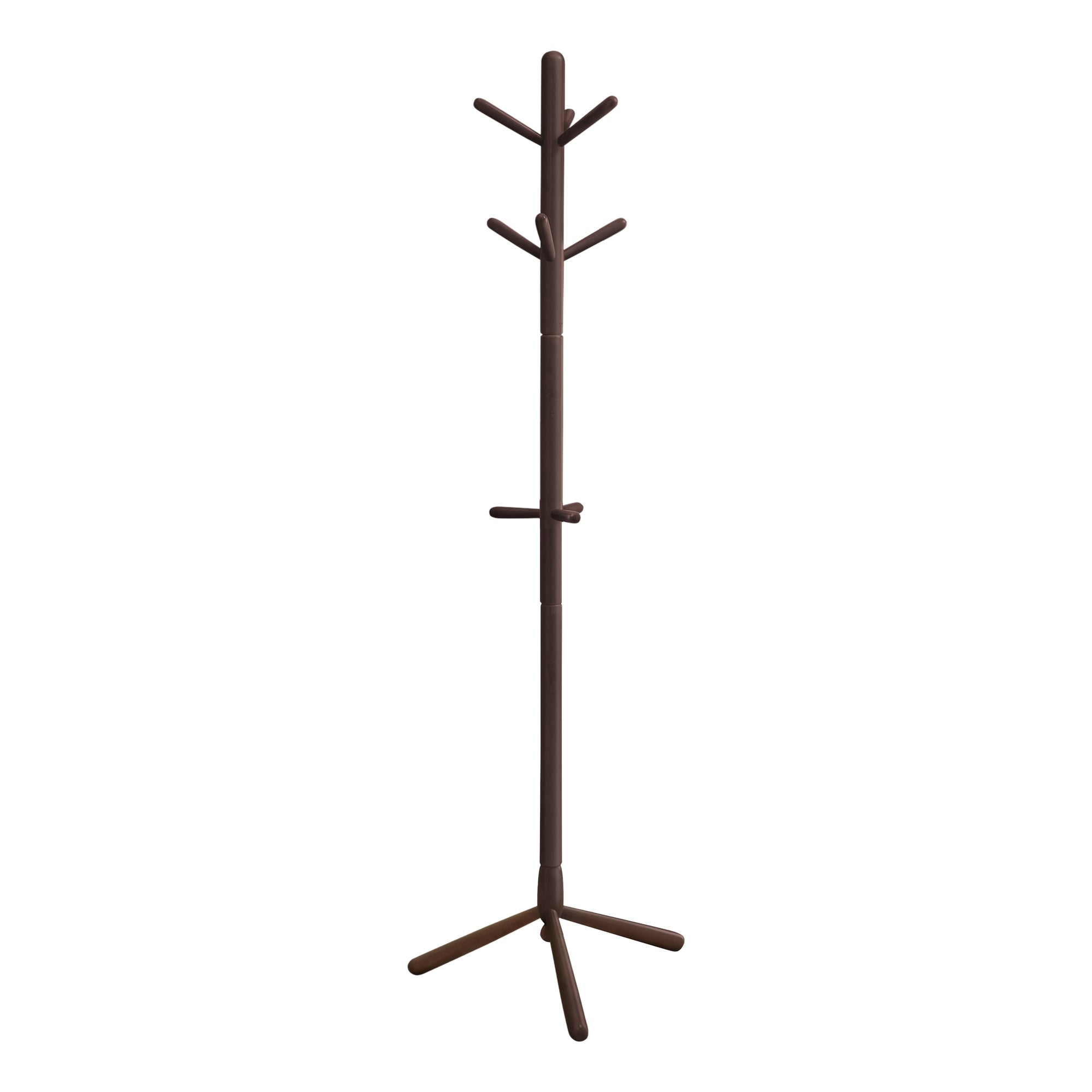 COAT RACK - 69"H / WHITE WOOD CONTEMPORARY STYLE