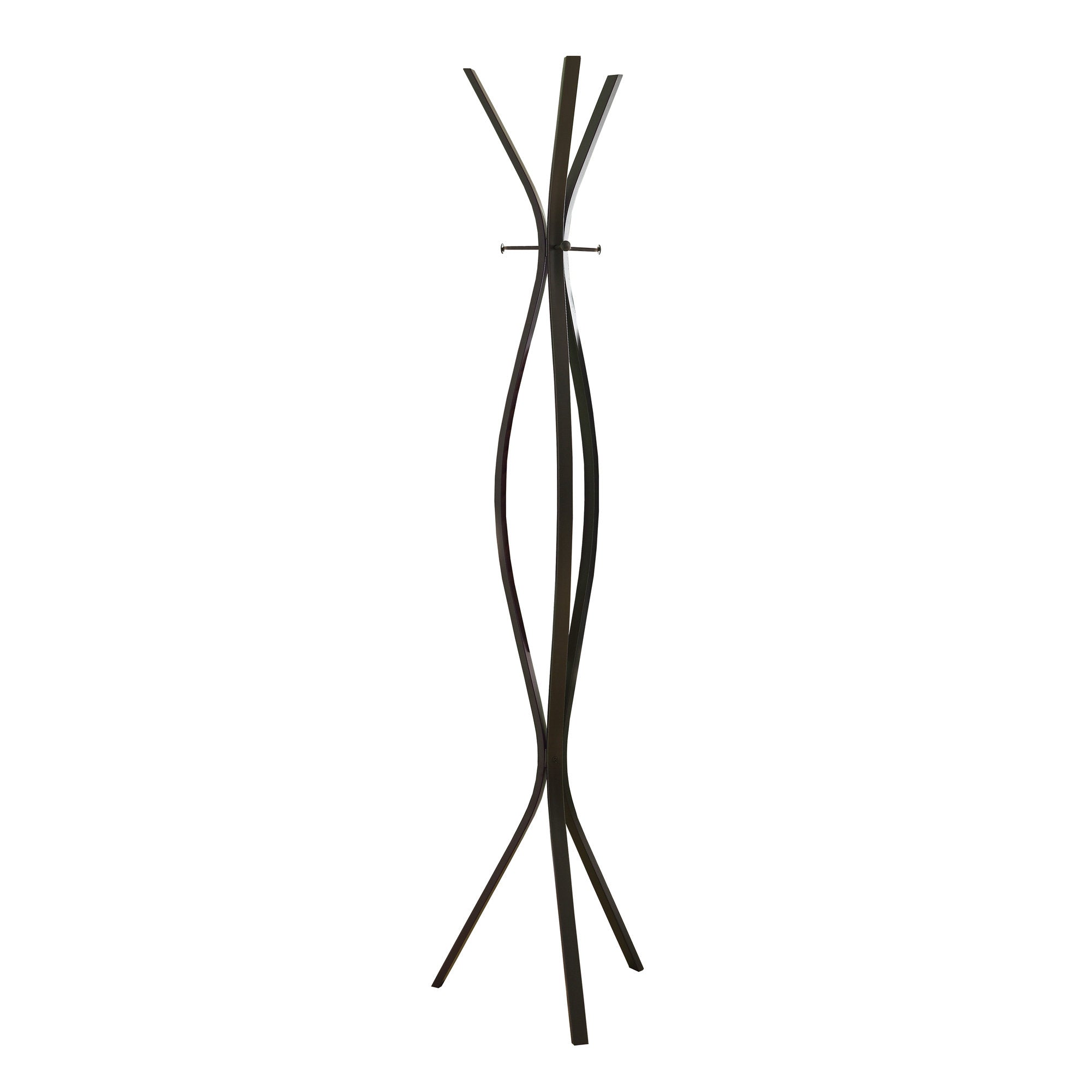 COAT RACK - 72"H / SILVER METAL CONTEMPORARY STYLE