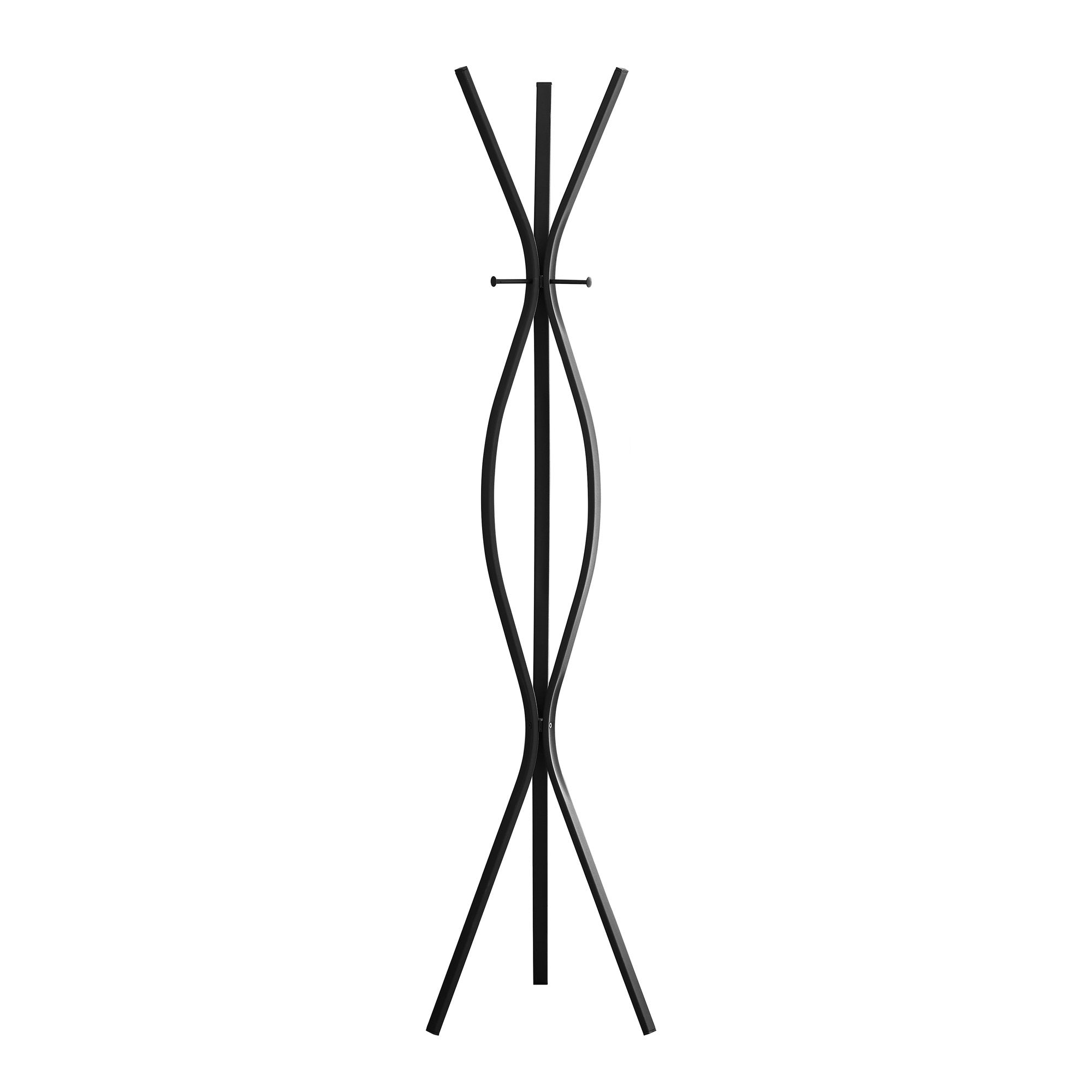 COAT RACK - 72"H / SILVER METAL CONTEMPORARY STYLE