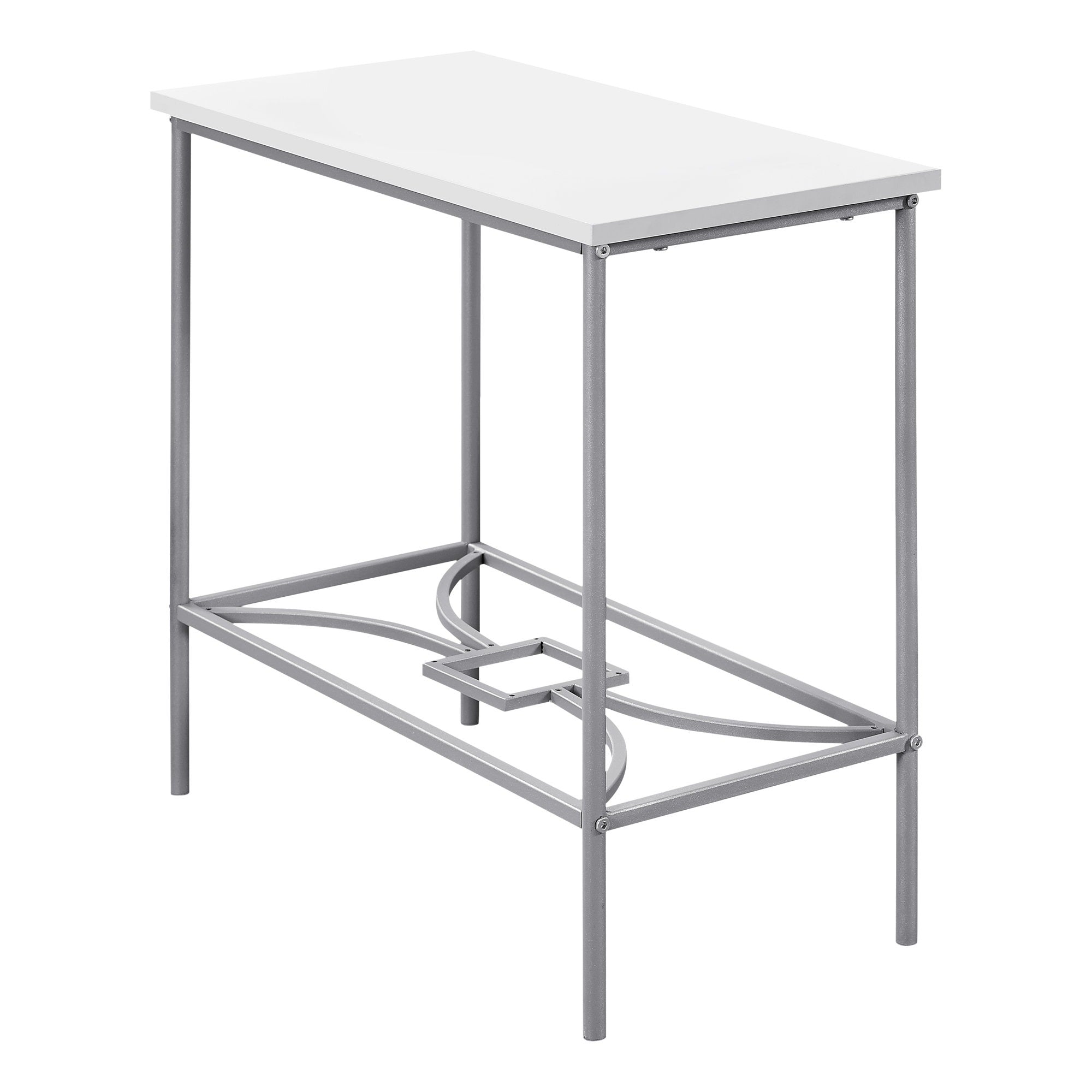 ACCENT TABLE - 22"H / BLACK MARBLE / BLACK METAL